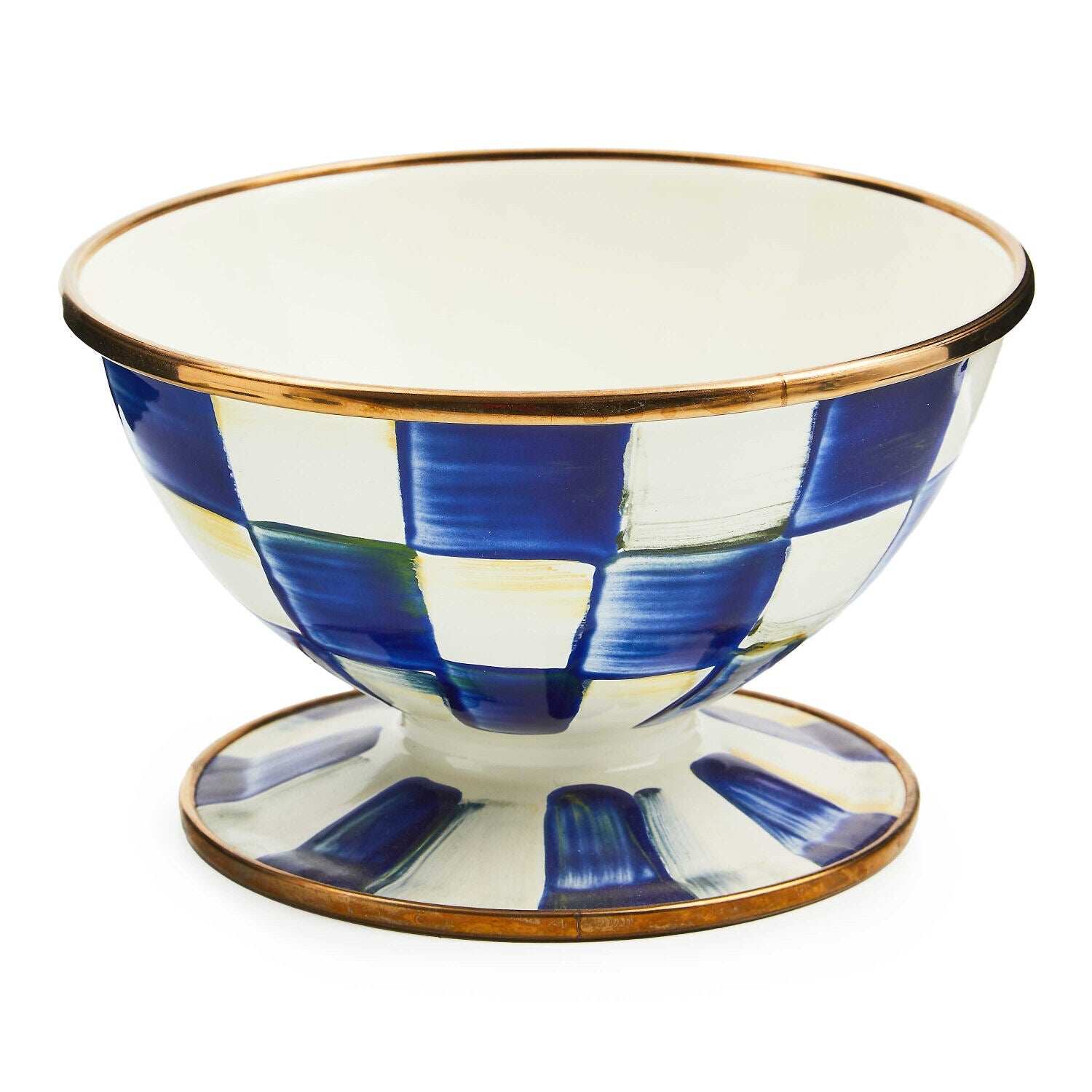 MacKenzie-Childs Royal Check Ice Cream Dish