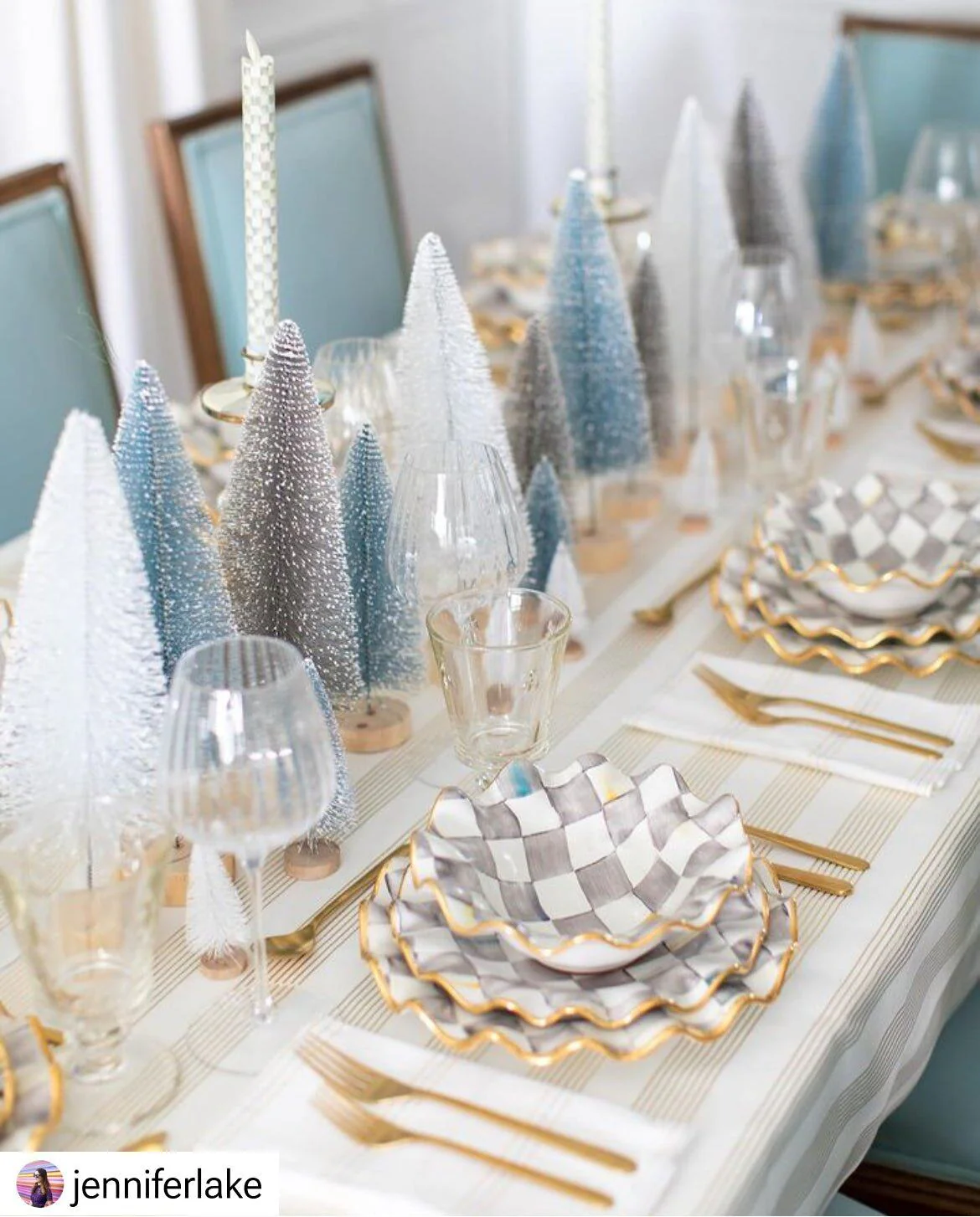 Sterling Check Ceramic Fluted Dinner Plate