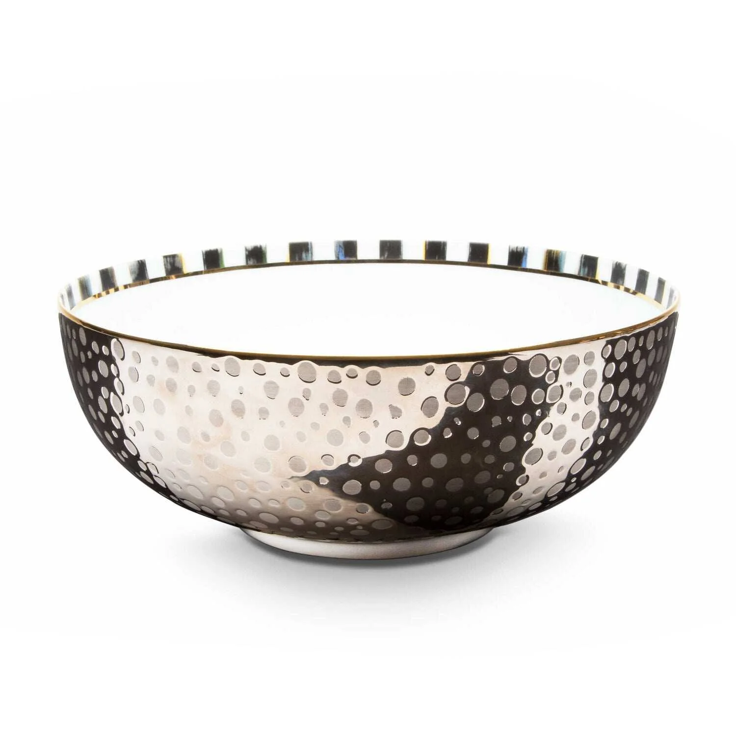 Luxury SoHo Serving Bowl by Mackenzie-Childs - Platinum