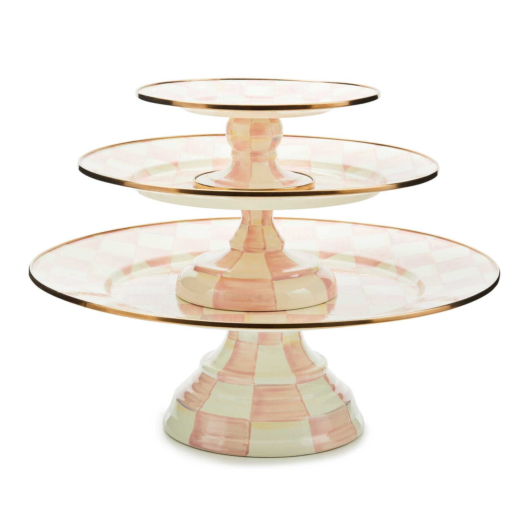 Rosy Check Mini Pedestal Platter