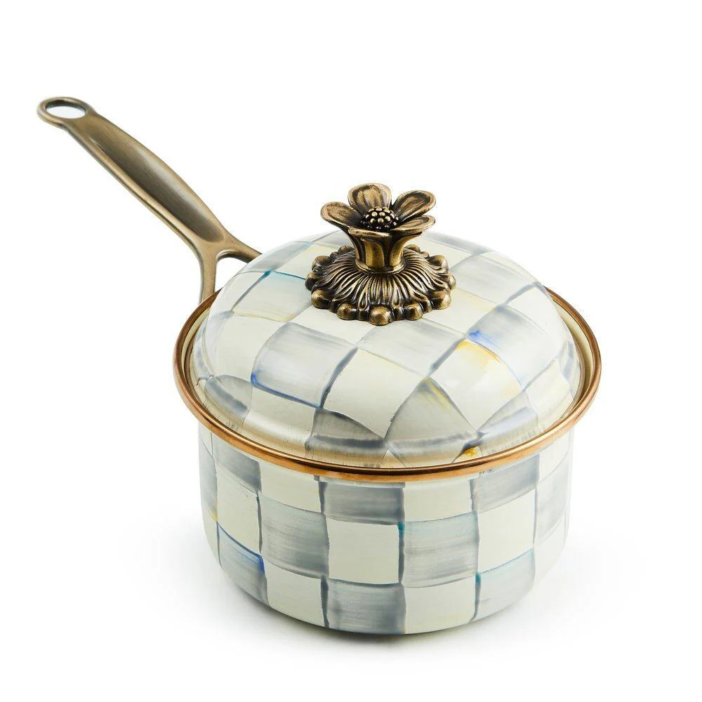 Sterling Check Enamel 1 Qt. Saucepan