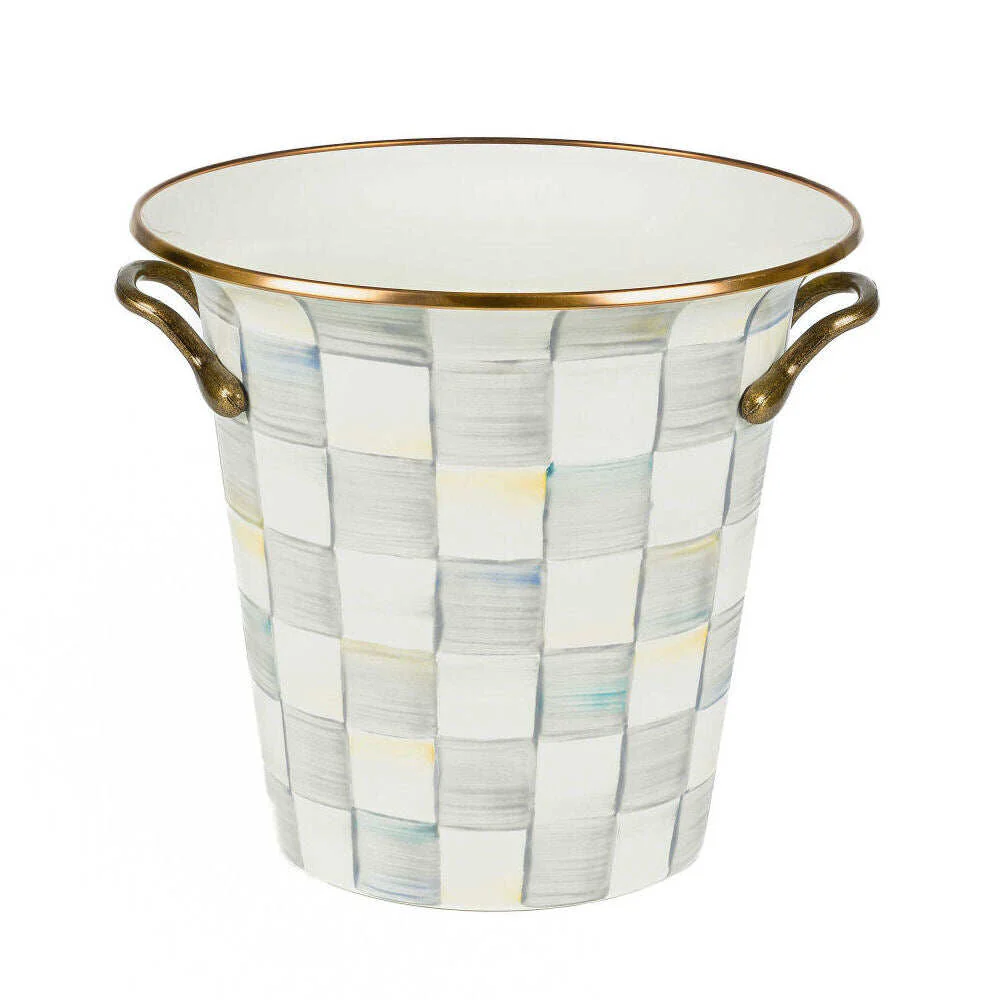 Sterling Check Enamel Design Wine Cooler