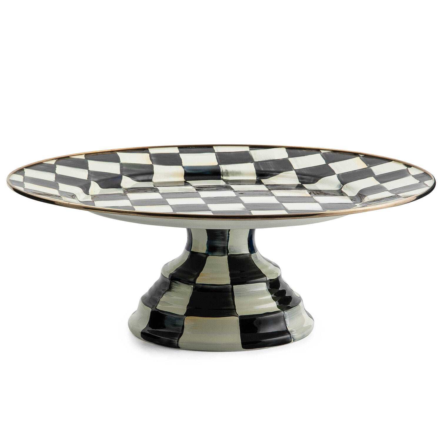 Courtly Check Pedestal Platter - Large
