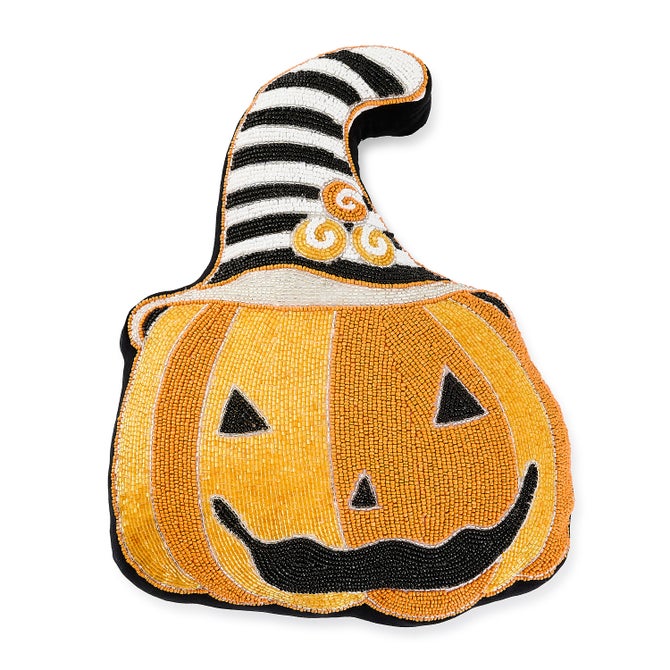 Happy Jack Pumpkin Shaped Throw Pillow