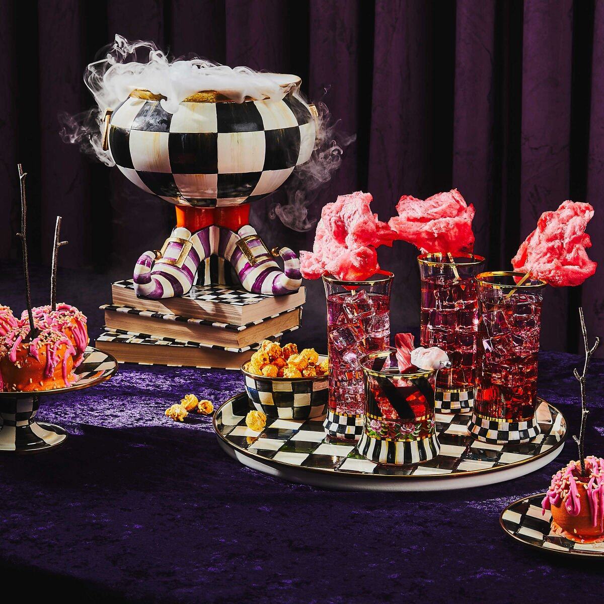 Courtly Check Enamel Round Tray