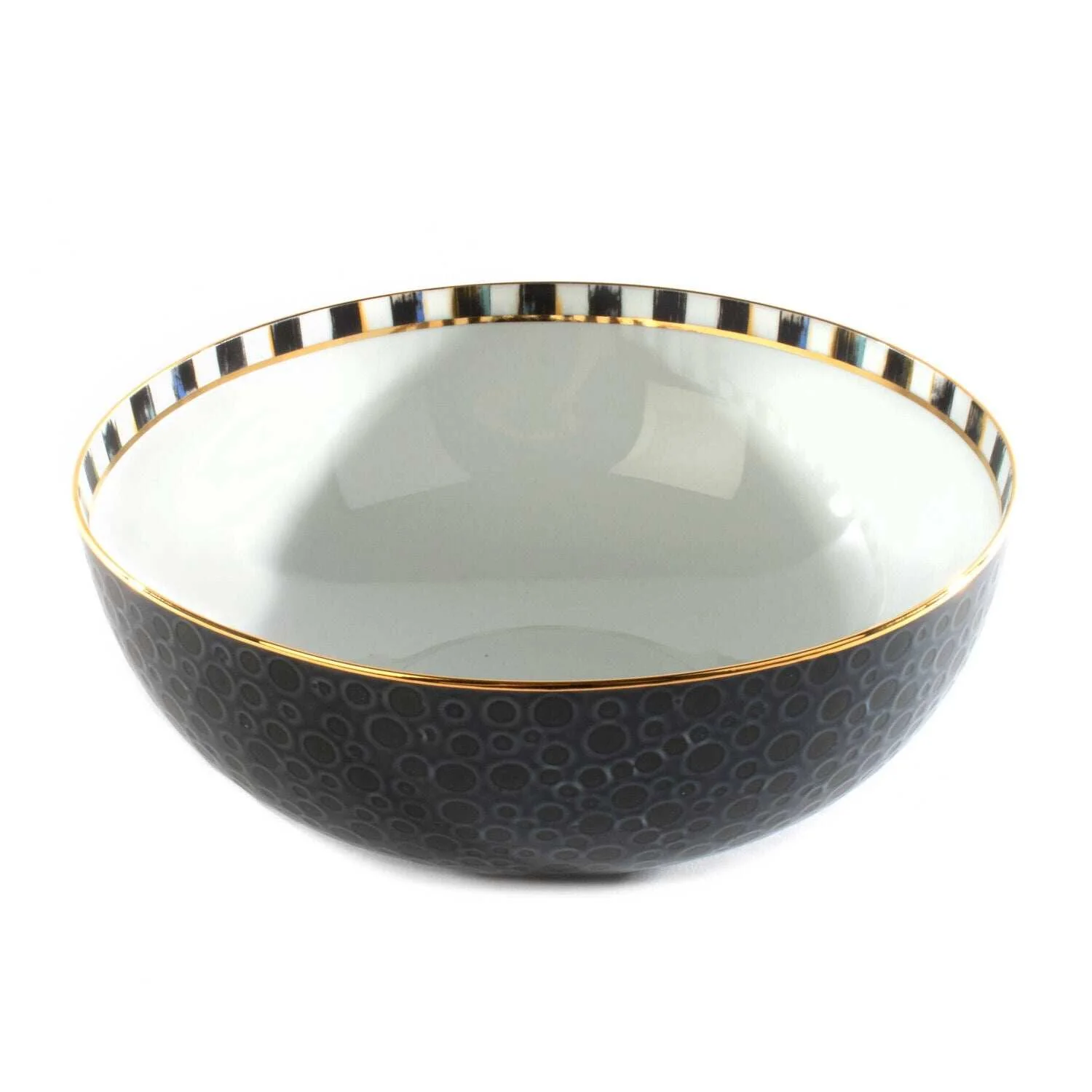 Luxury SoHo Serving Bowl by Mackenzie-Childs - Midnight
