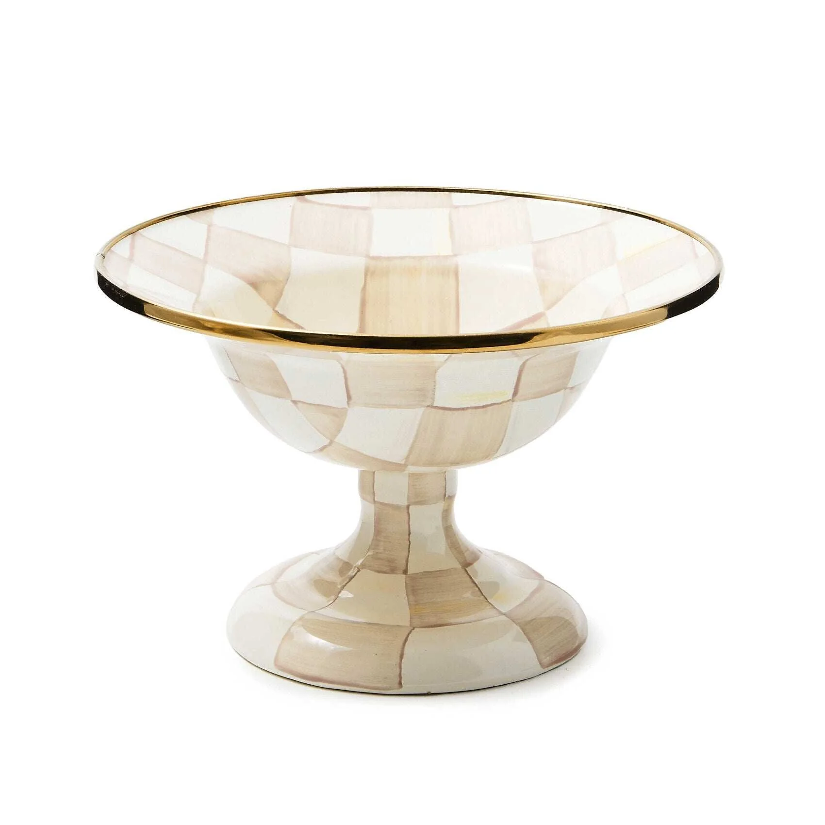 Mocha Check Small Compote by MacKenzie-Childs