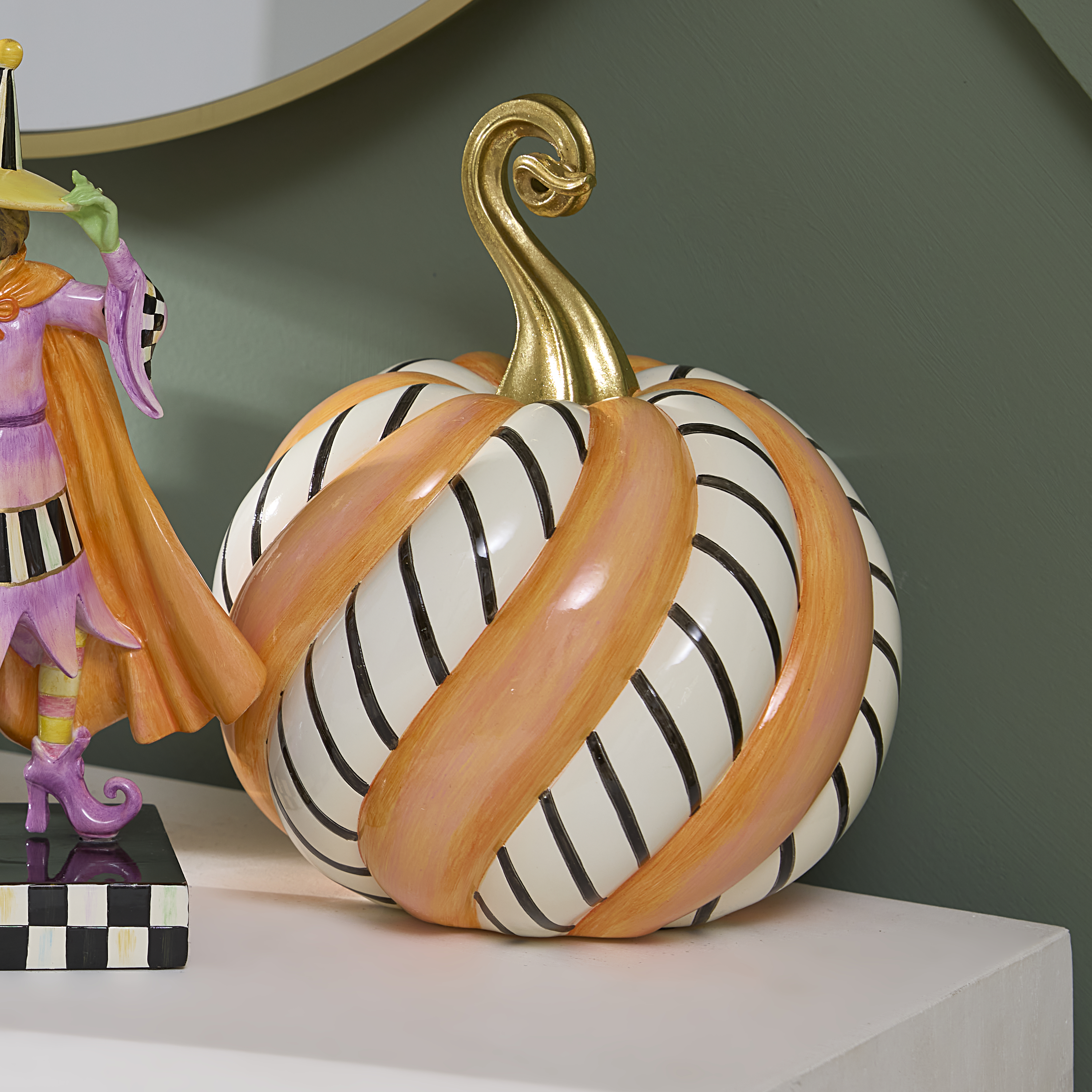 Trick or Treat Candy Swirl Medium Pumpkin