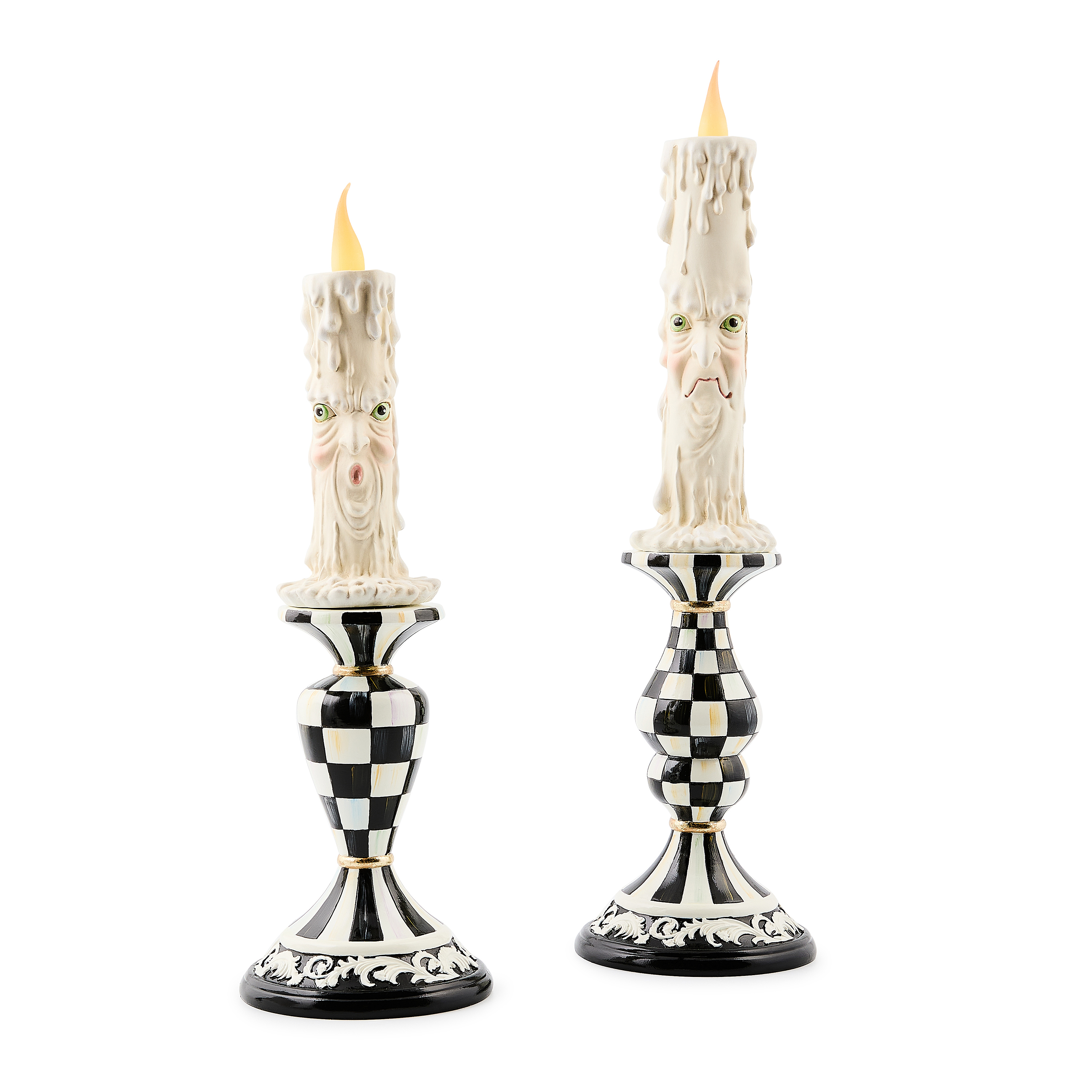 Haunted House Spooky Illuminated Candles, Set of 2