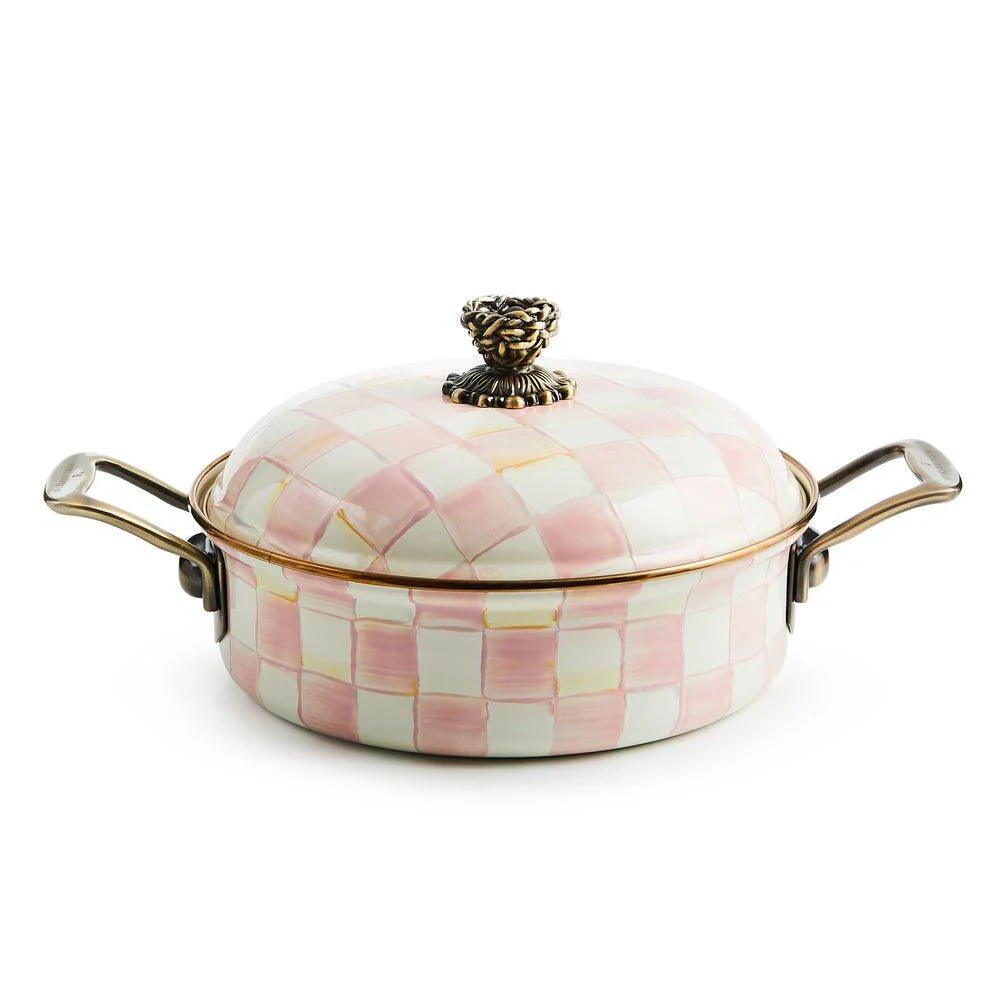Rosy Check Cookware 3 Qt. Casserole