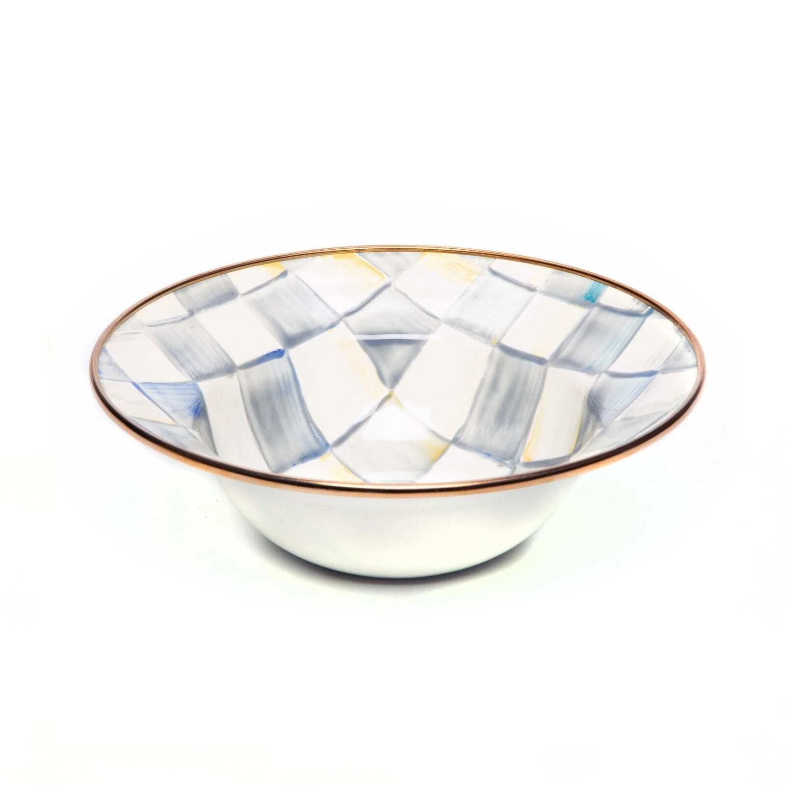 Sterling Check Enamel BREAKFAST BOWL by Mackenzie-Childs