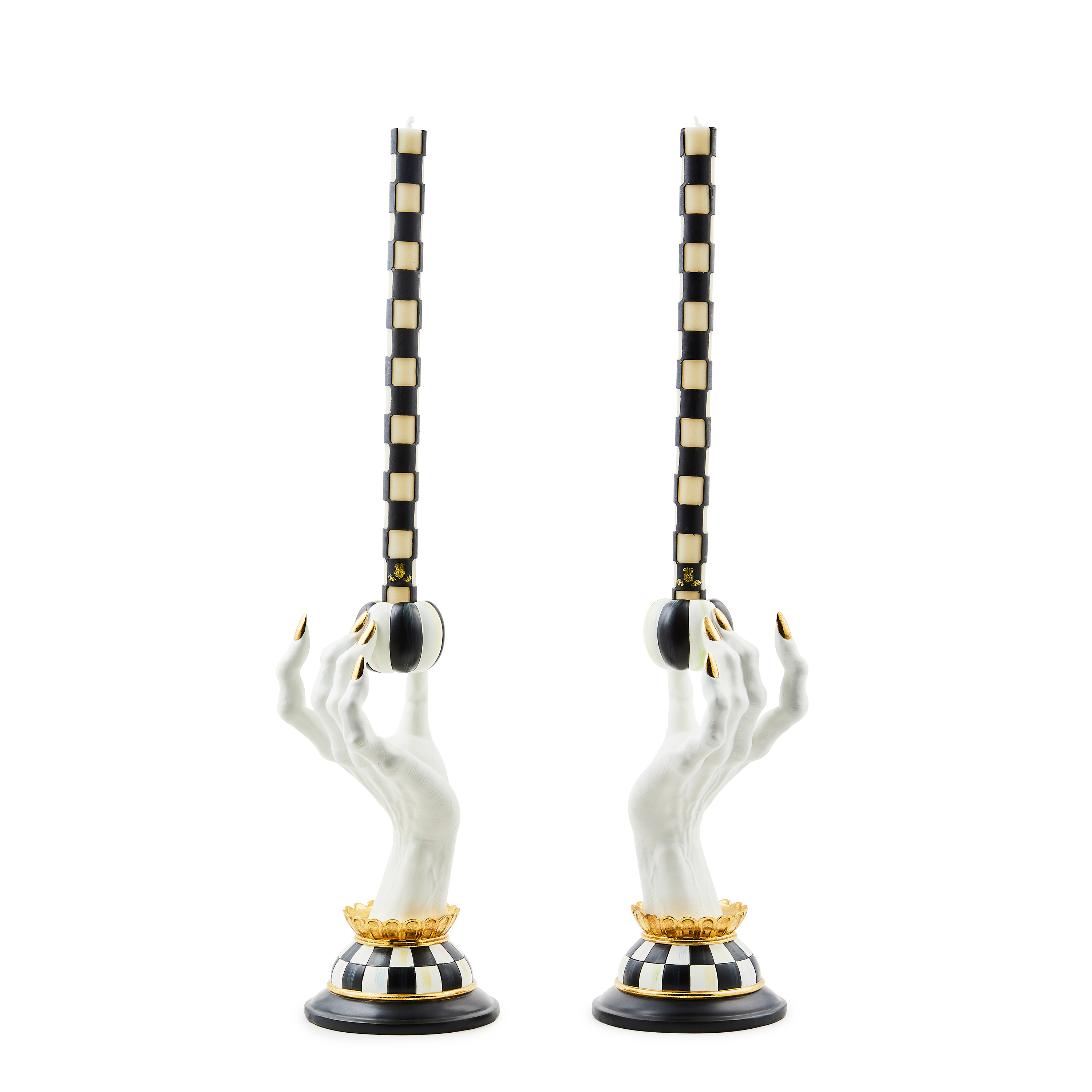 Haunted House Spooky Hand Candle Holders, Set of 2