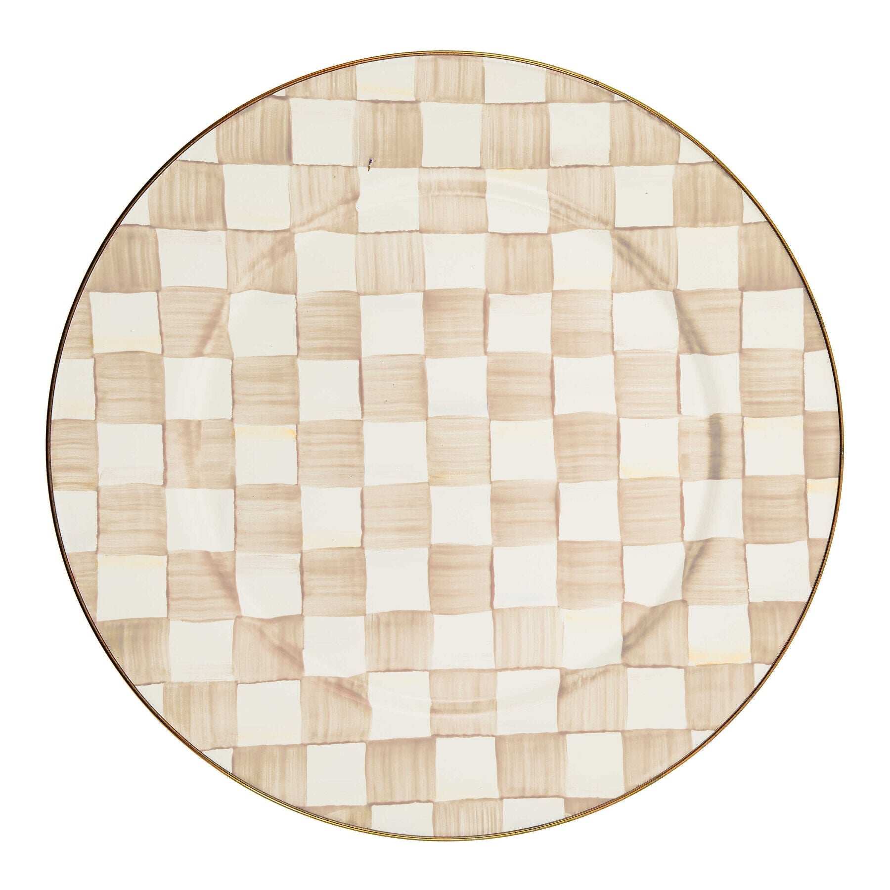 Mackenzie-Childs Mocha Check Serving Platter