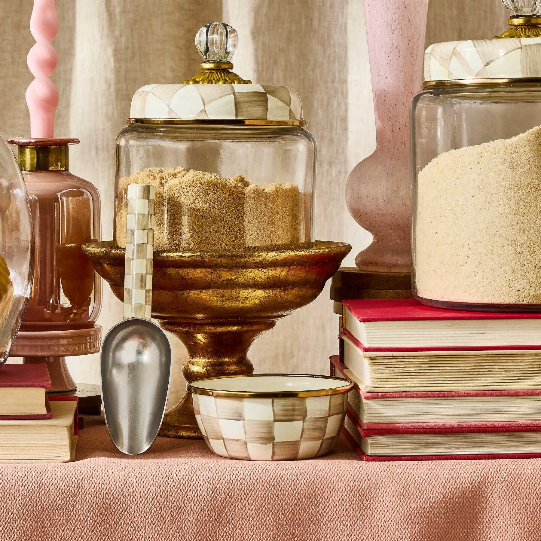 Mocha Check Pinch Bowl