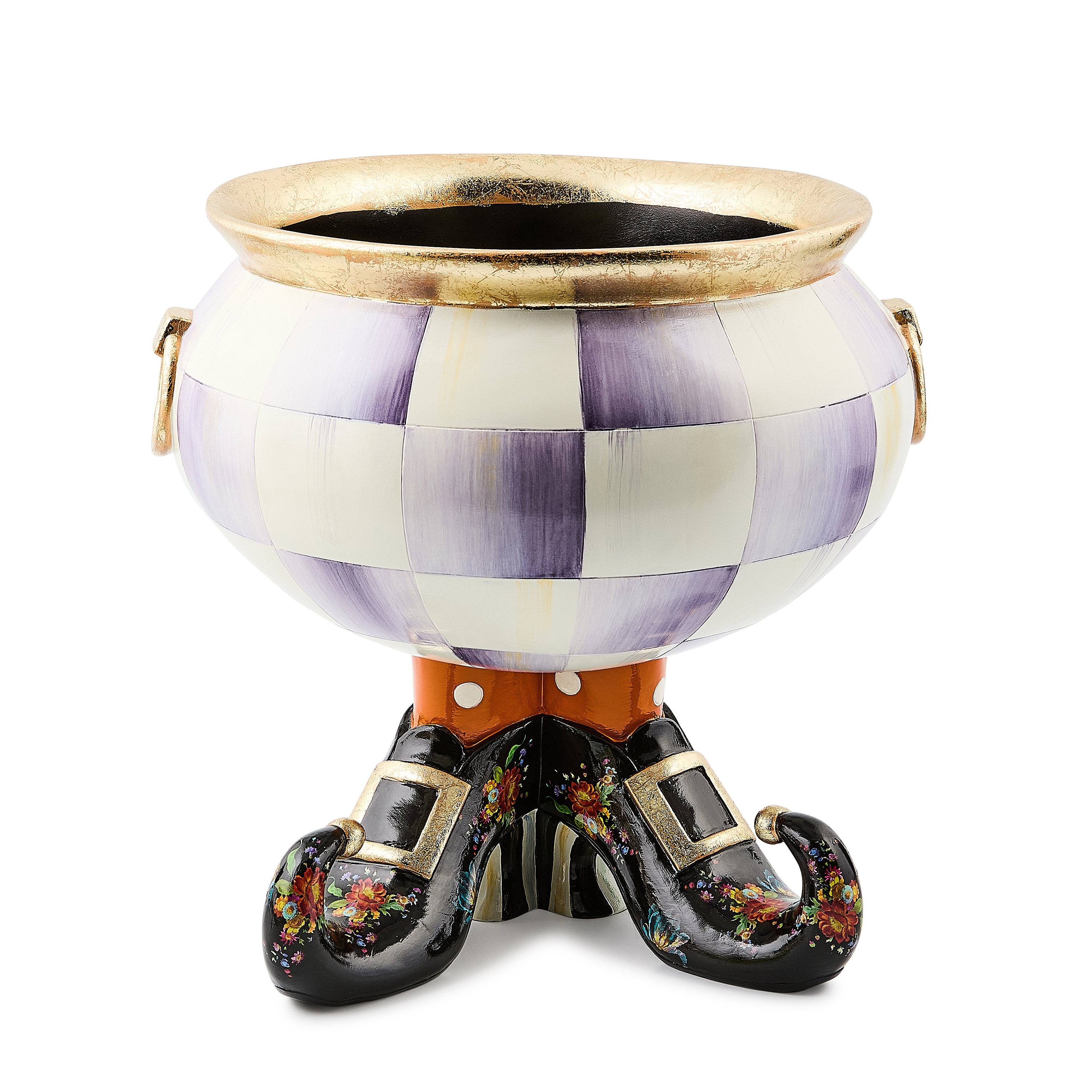 Halloween Fergal Violet Check Cauldron