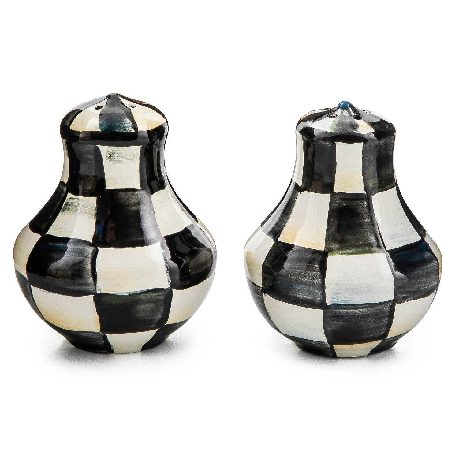 MacKenzie-Childs Courtly Check Enamel Salt & Pepper Shakers