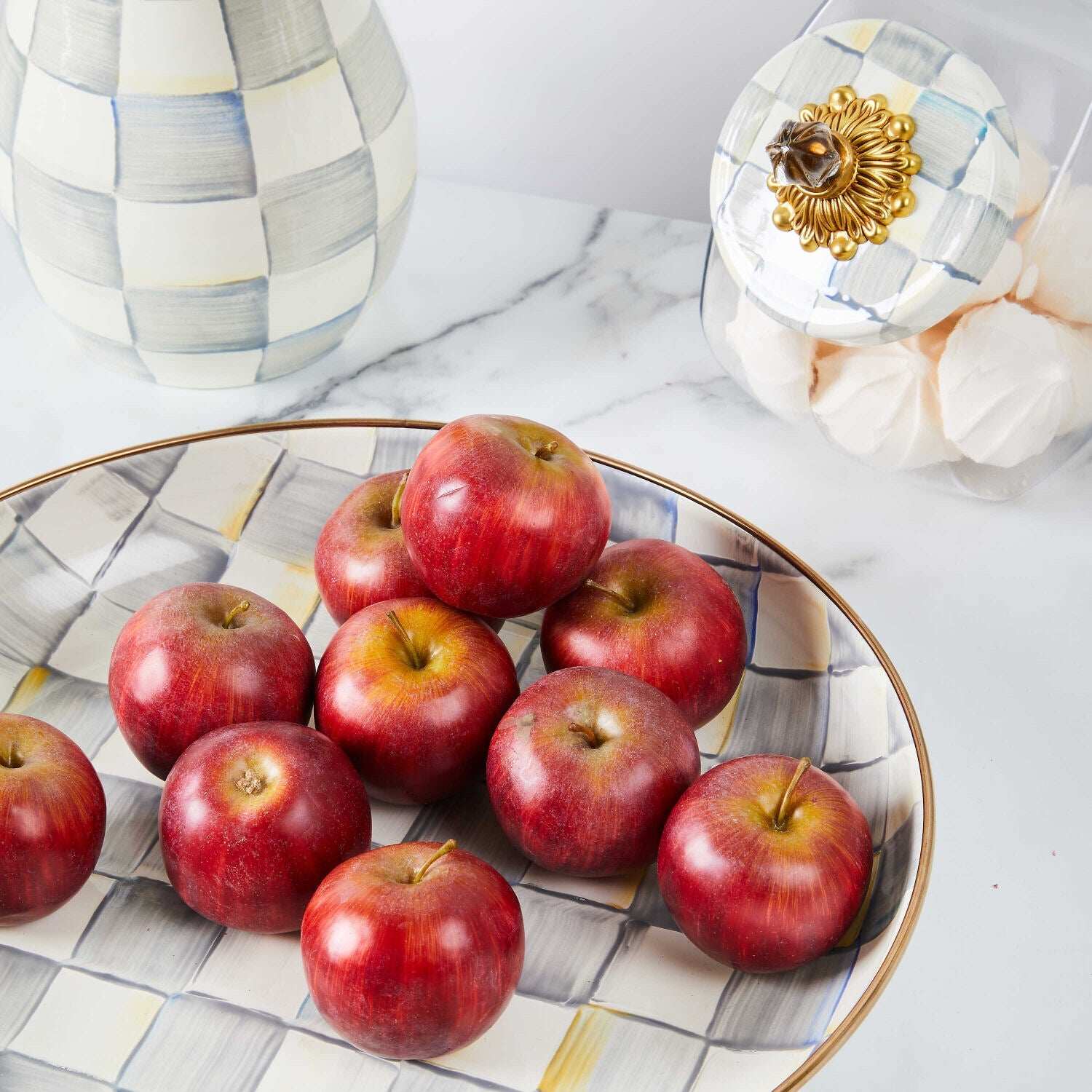 MacKenzie-Childs Sterling Check Abundant Bowl