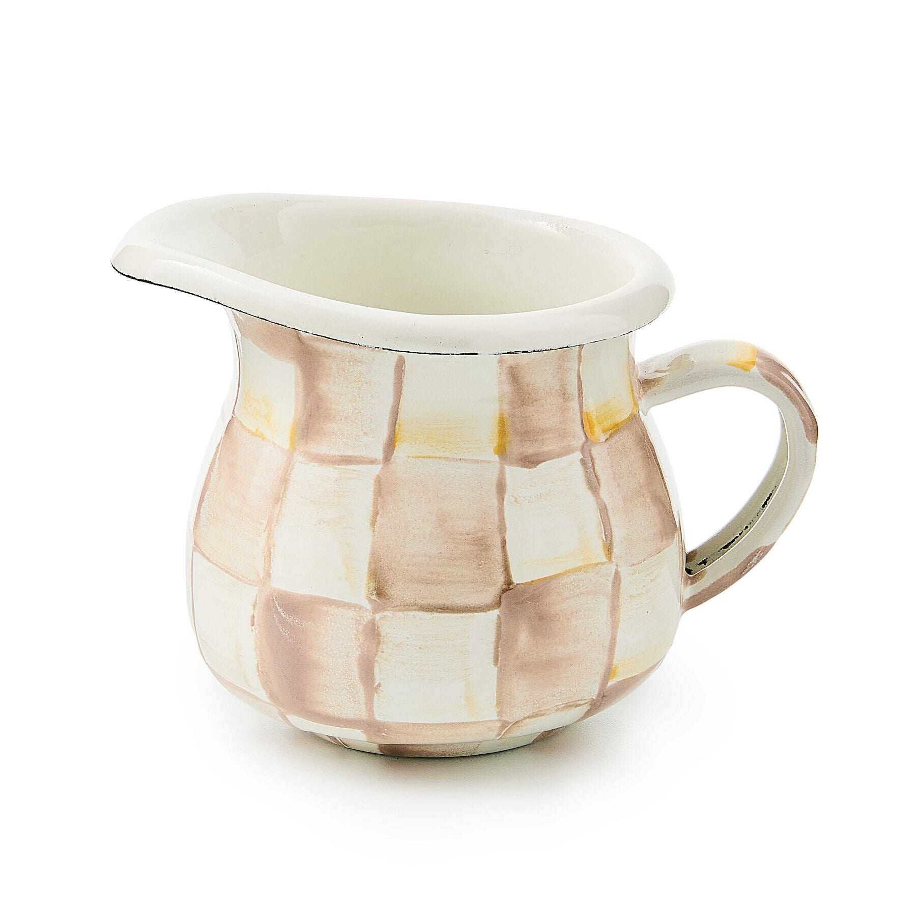 MacKenzie-Childs Mocha Check Little Creamer