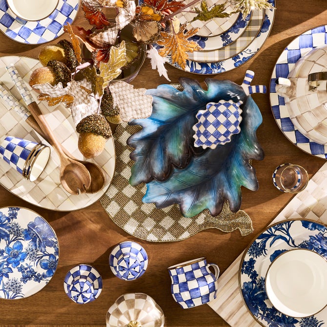 Mocha Check Pumpkin Beaded Placemat