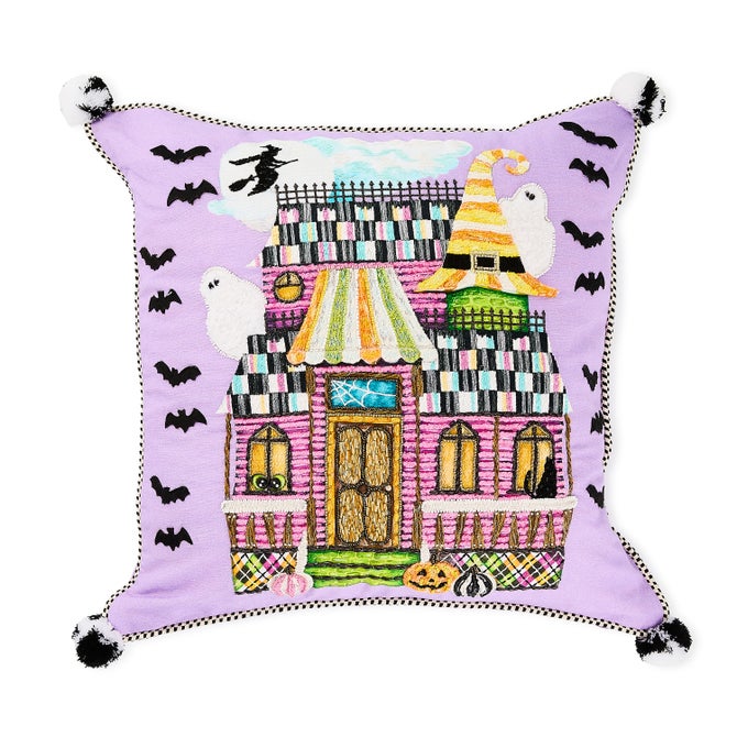 Trick or Treat House Throw Pillow