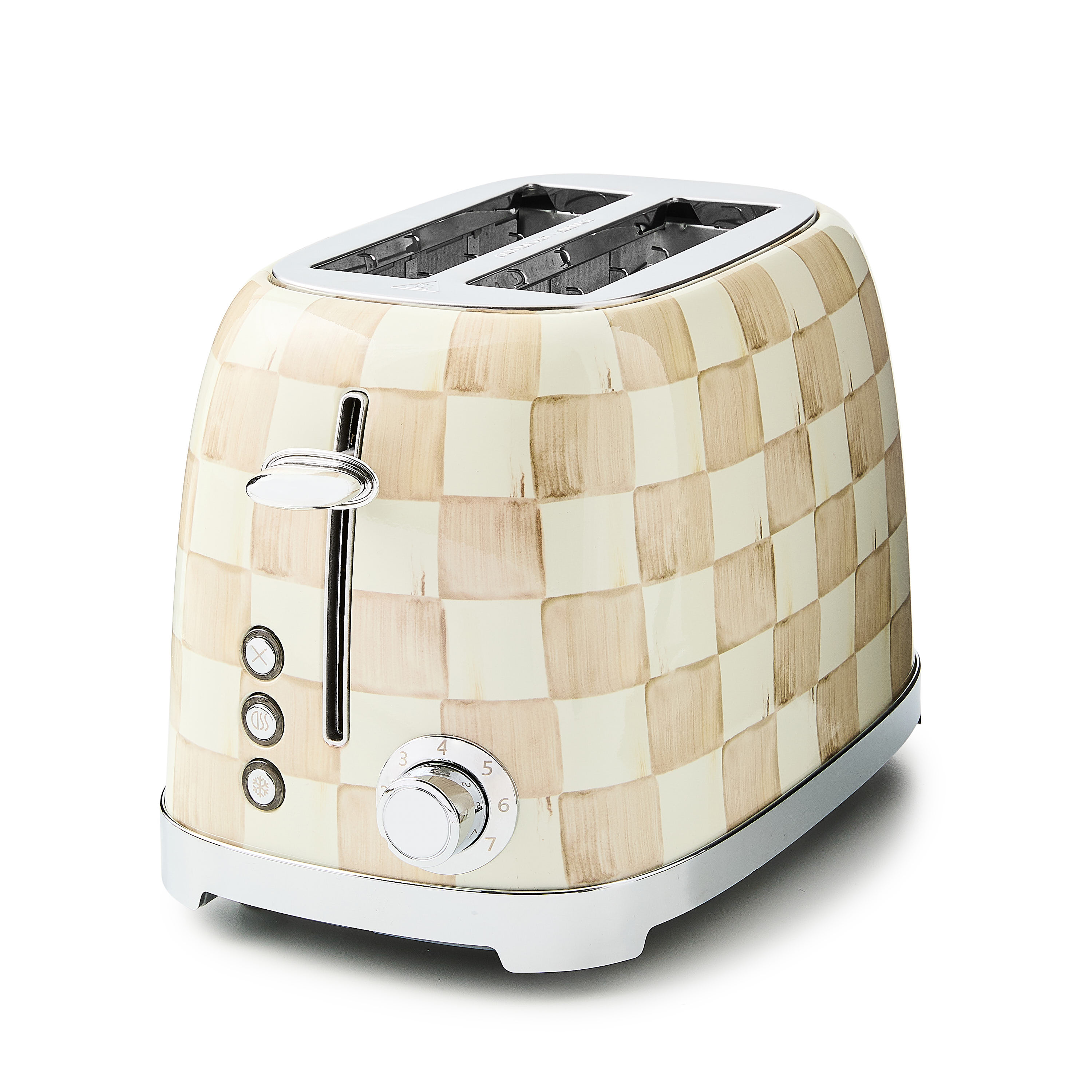 Mocha Check 2-Slice Toaster