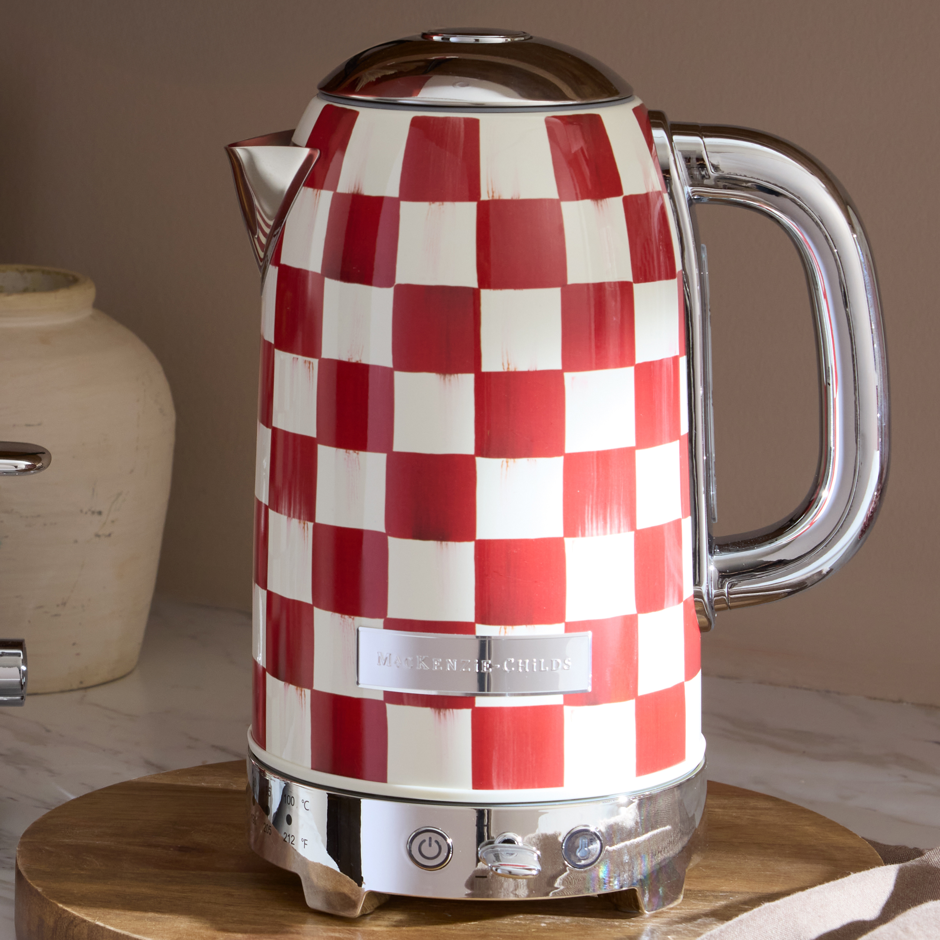 Cherry Check Electric Kettle