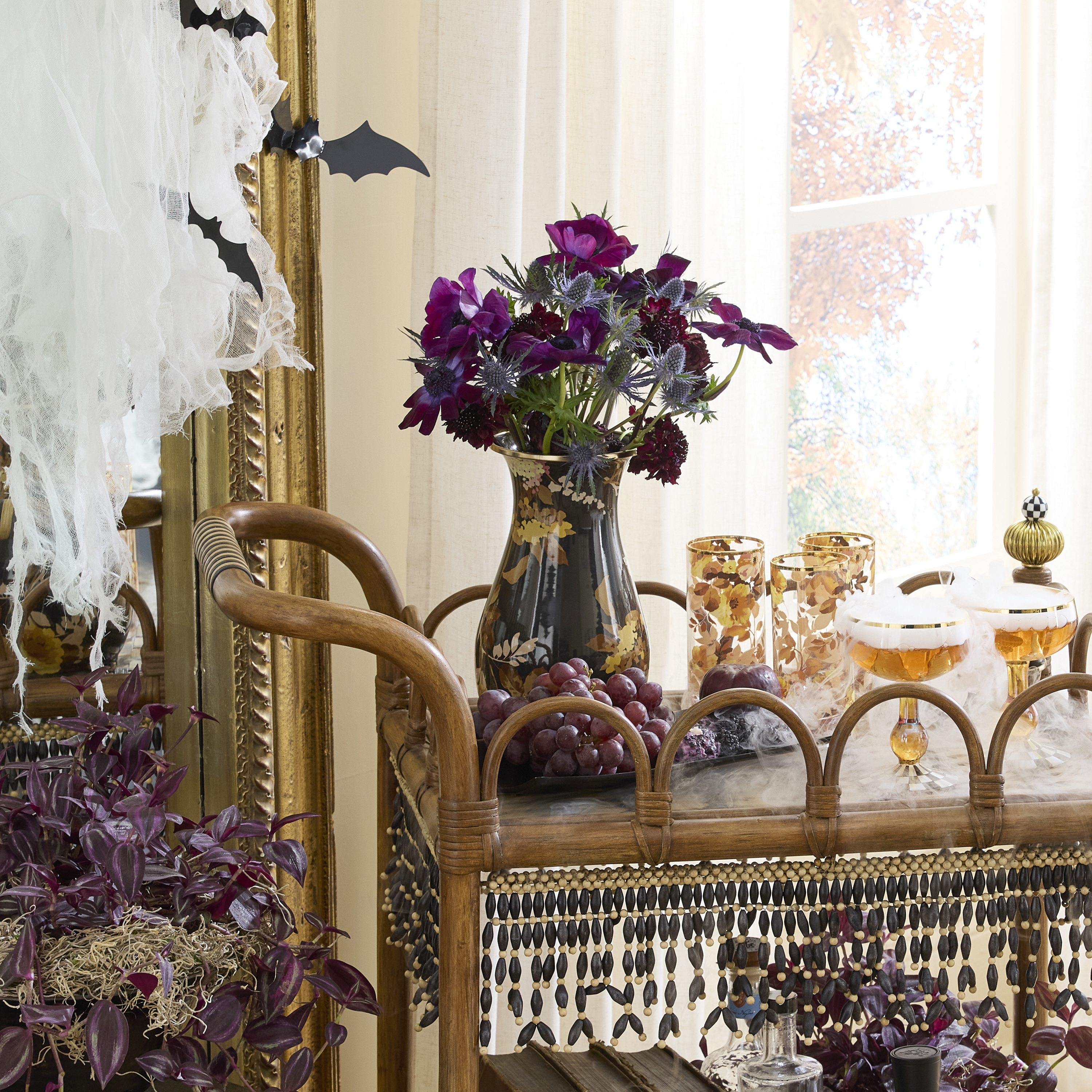 Wild Rose Brown Tall Vase