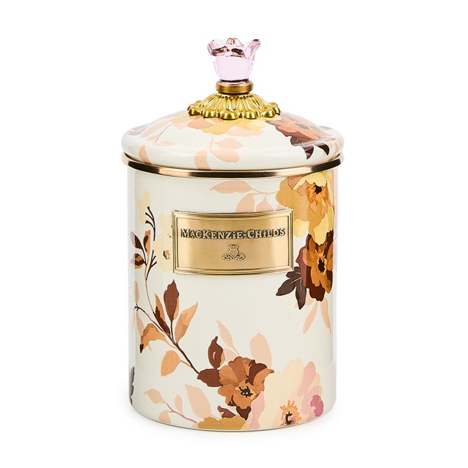 Wild Rose White Medium Canister