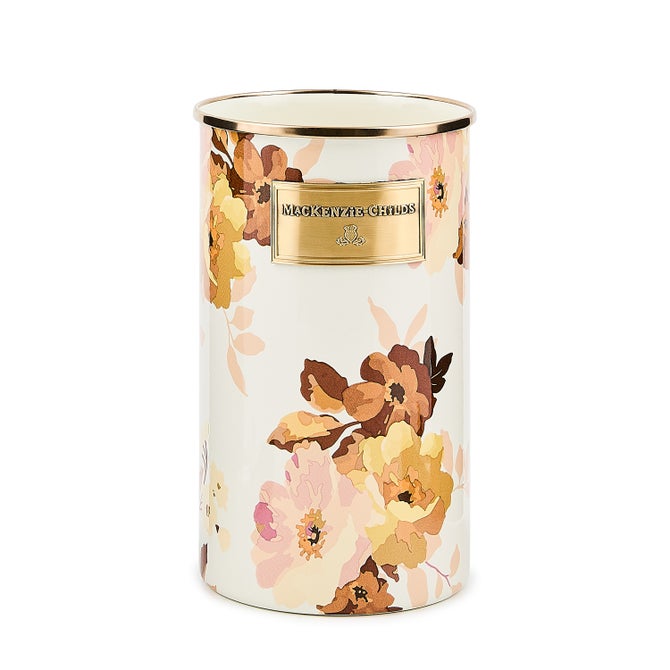 Wild Rose White Utensil Holder