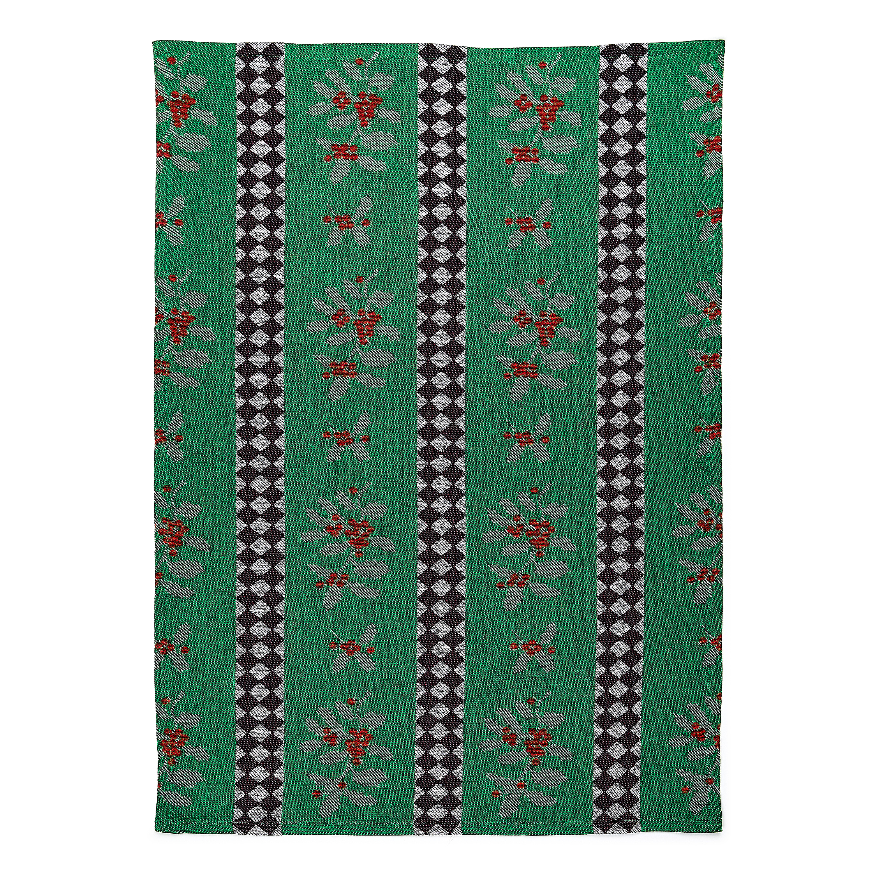 Holly & Holiday Tree Jacquard Dish Towels, Set of 2