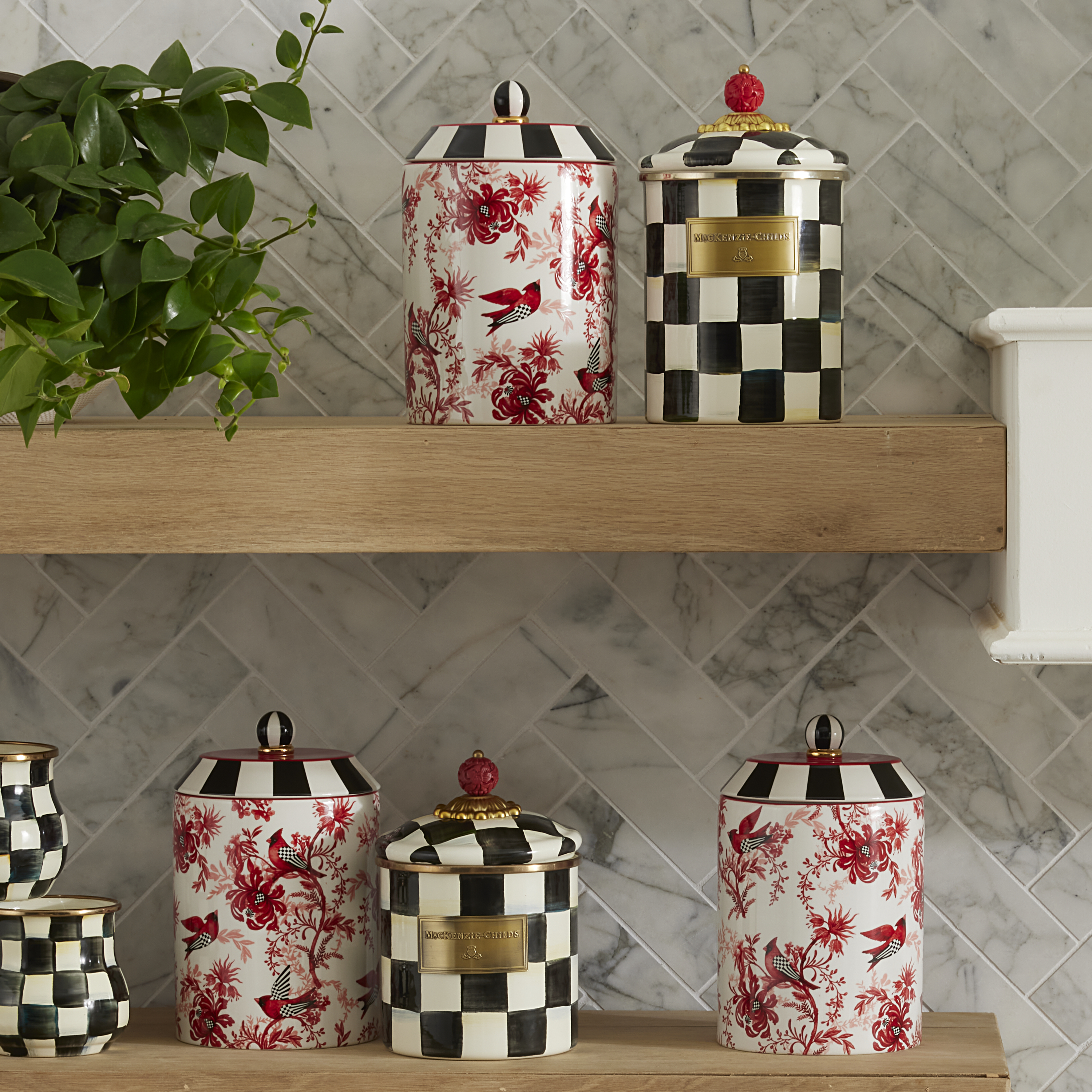 Cardinal Toile Canister