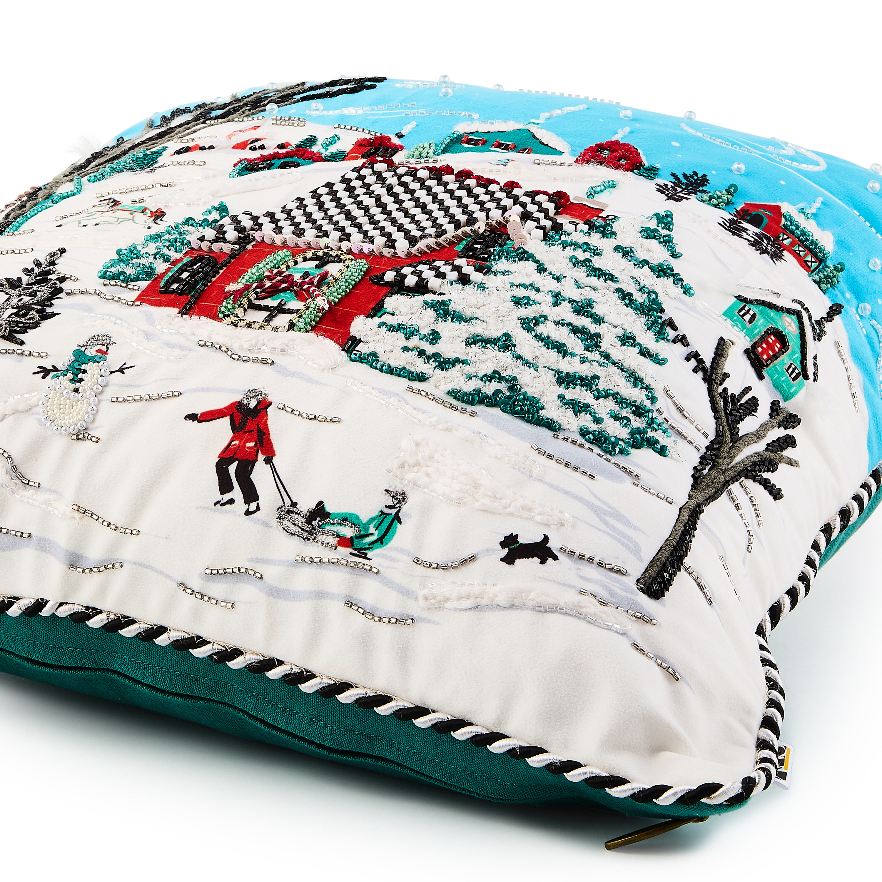 Alpine Scene Throw Pillow