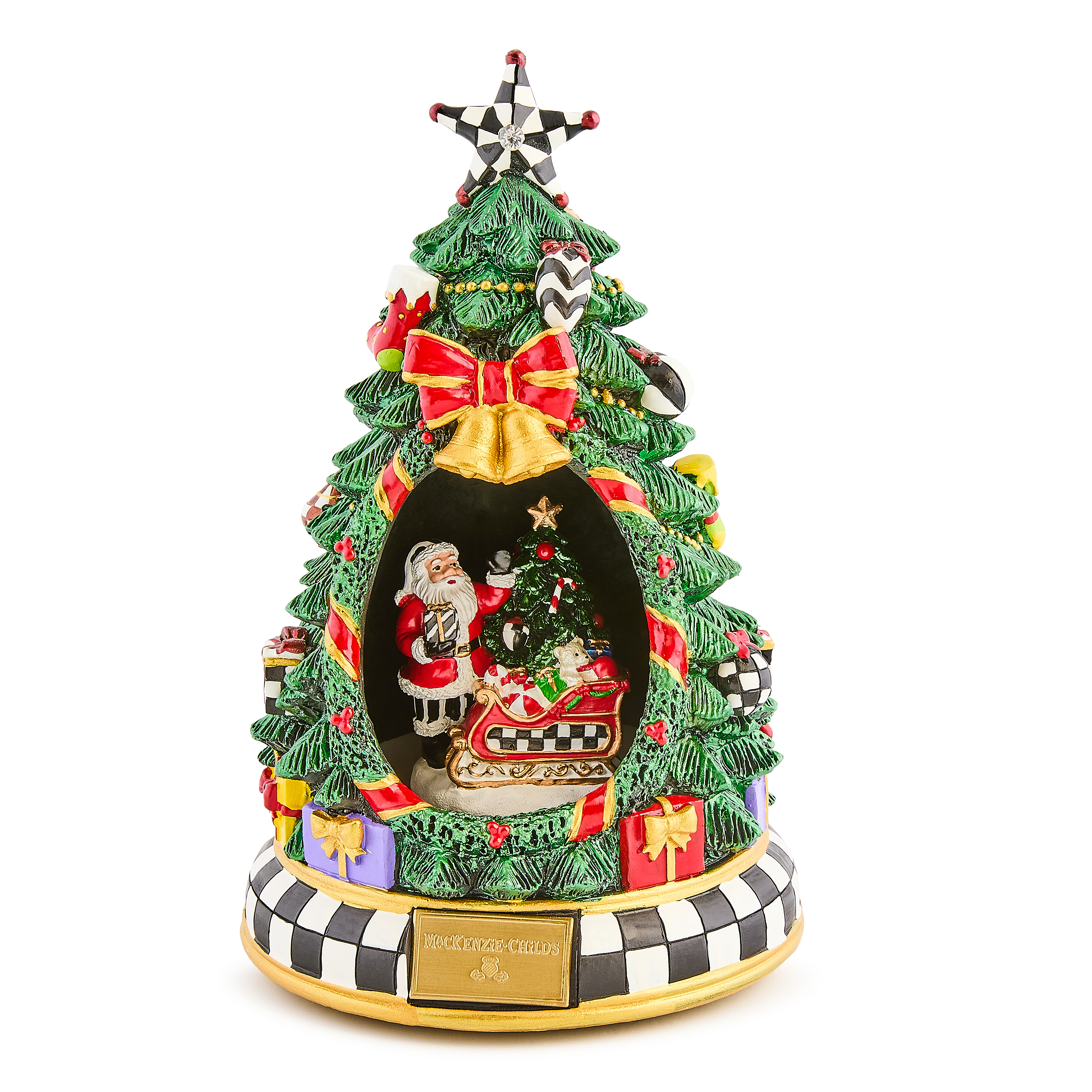 Courtly Christmas Tree & Santa Musical Display