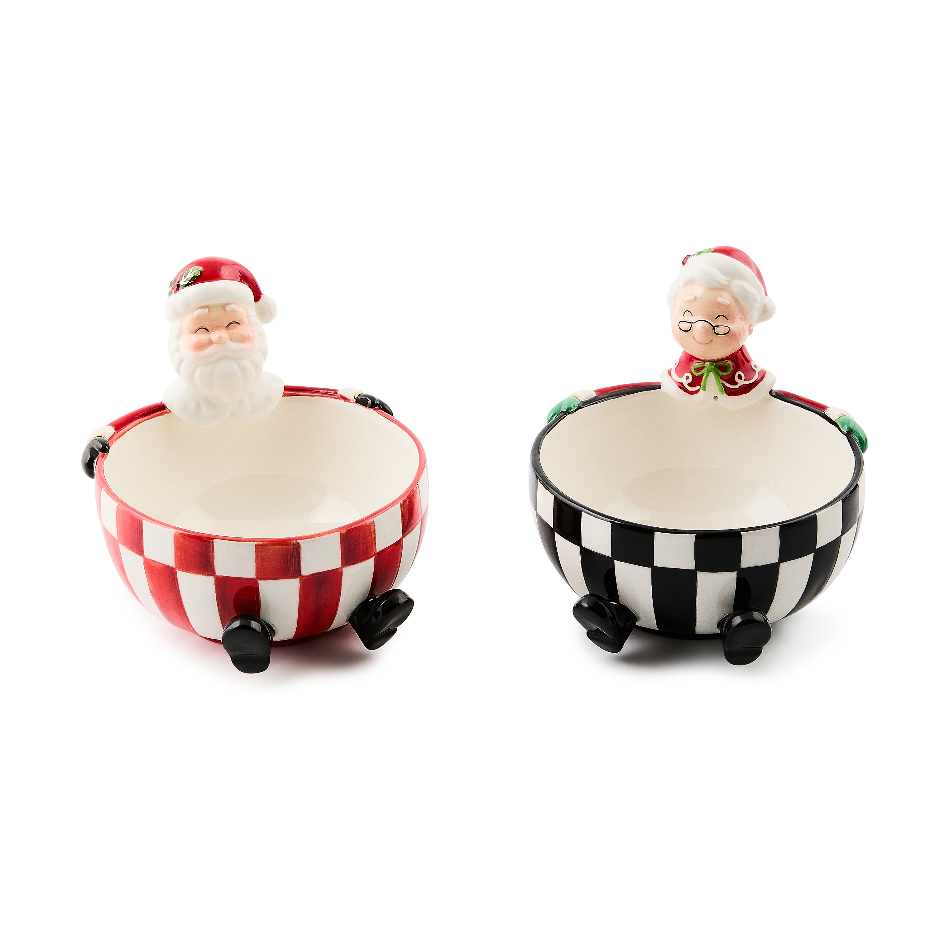 Check It Out Ceramic Snack Bowls, Set of 2