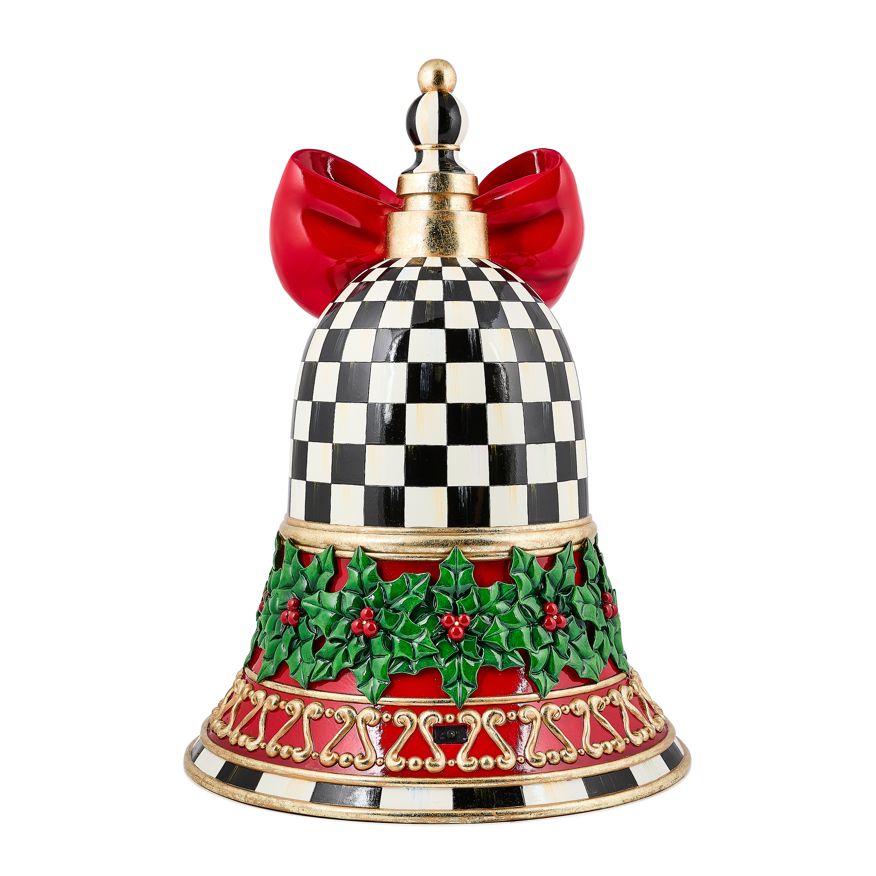 Holly Illuminated Trophy Bell