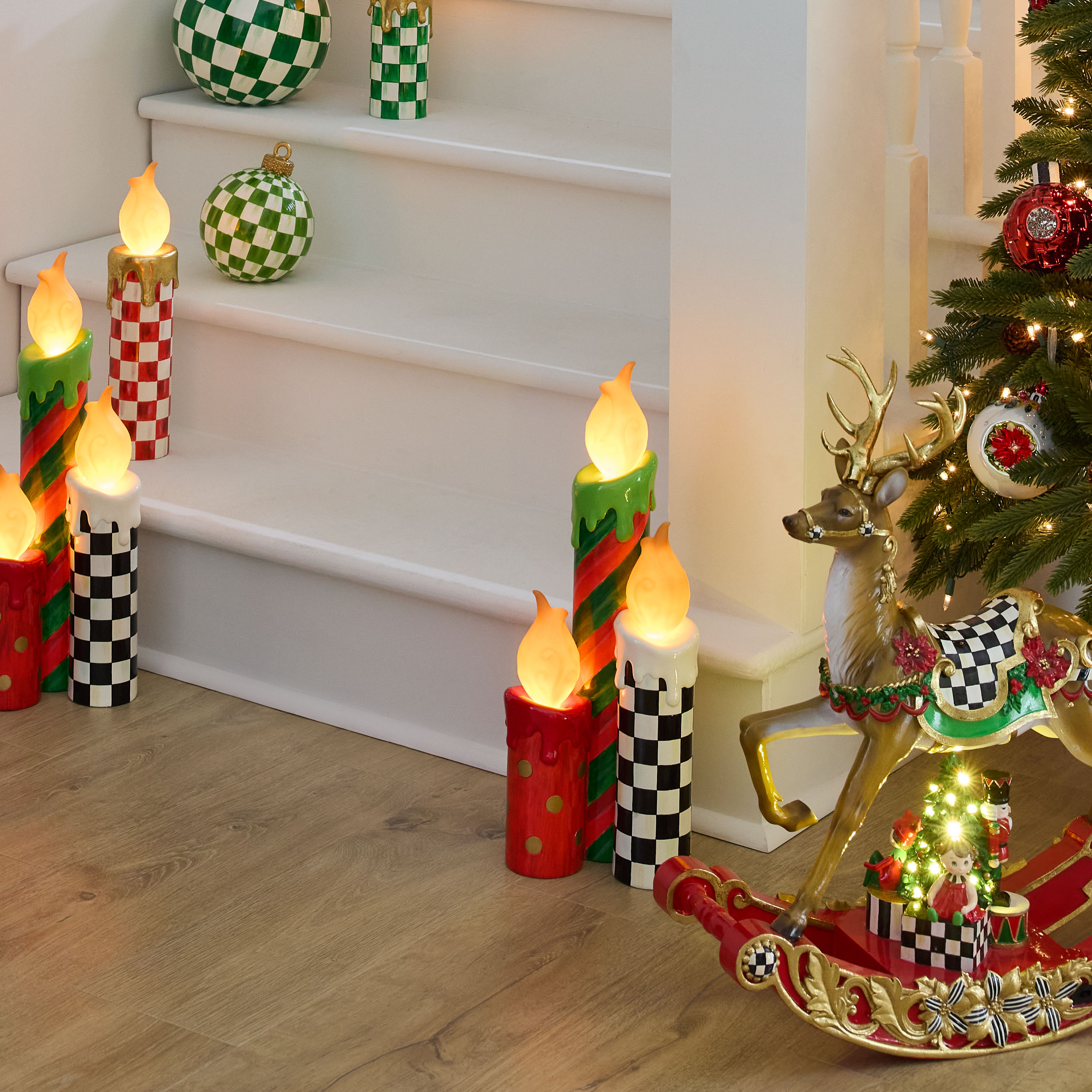 Cozy Christmas Illuminated Melting Candle Cluster