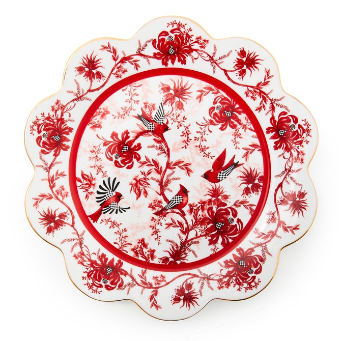 Cardinal Toile Dinner Plate