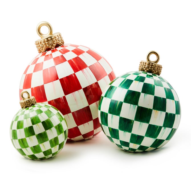 Red Check Tabletop Ornament