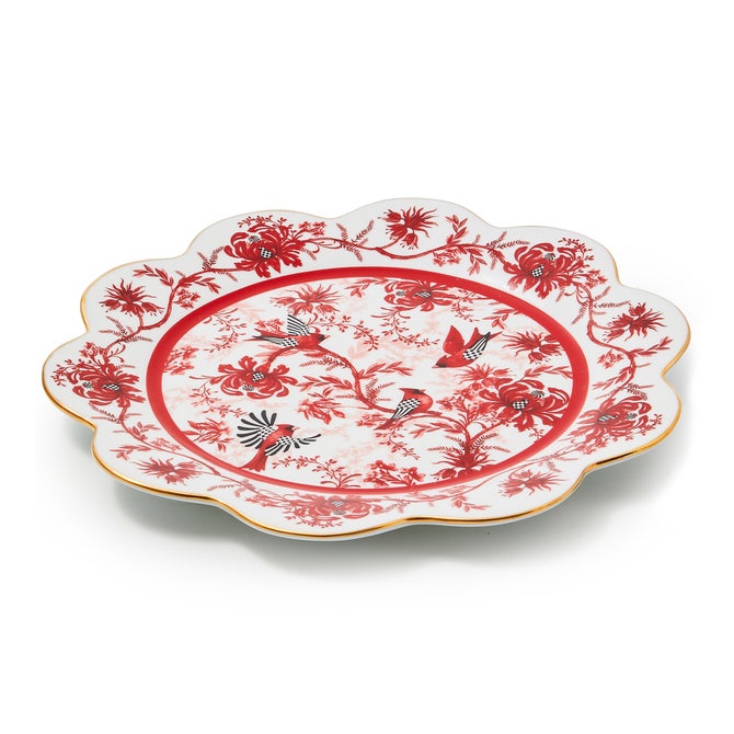 Cardinal Toile Dinner Plate