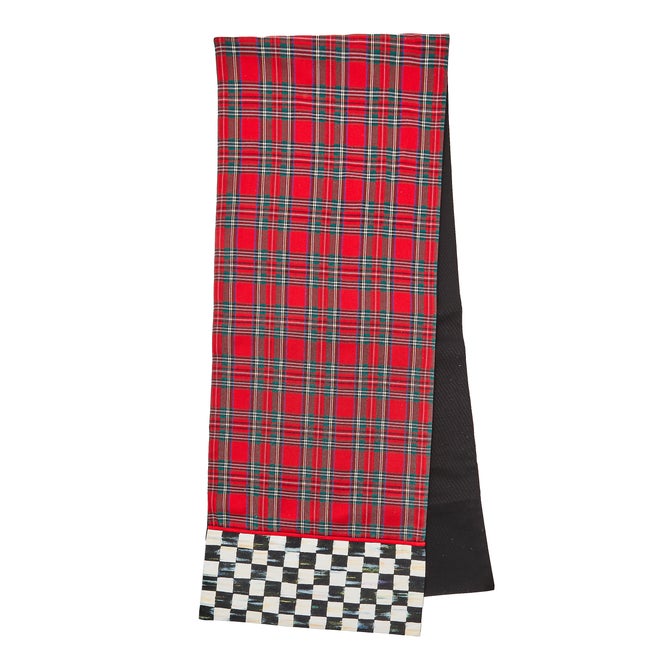 Red Tartan Check Table Runner
