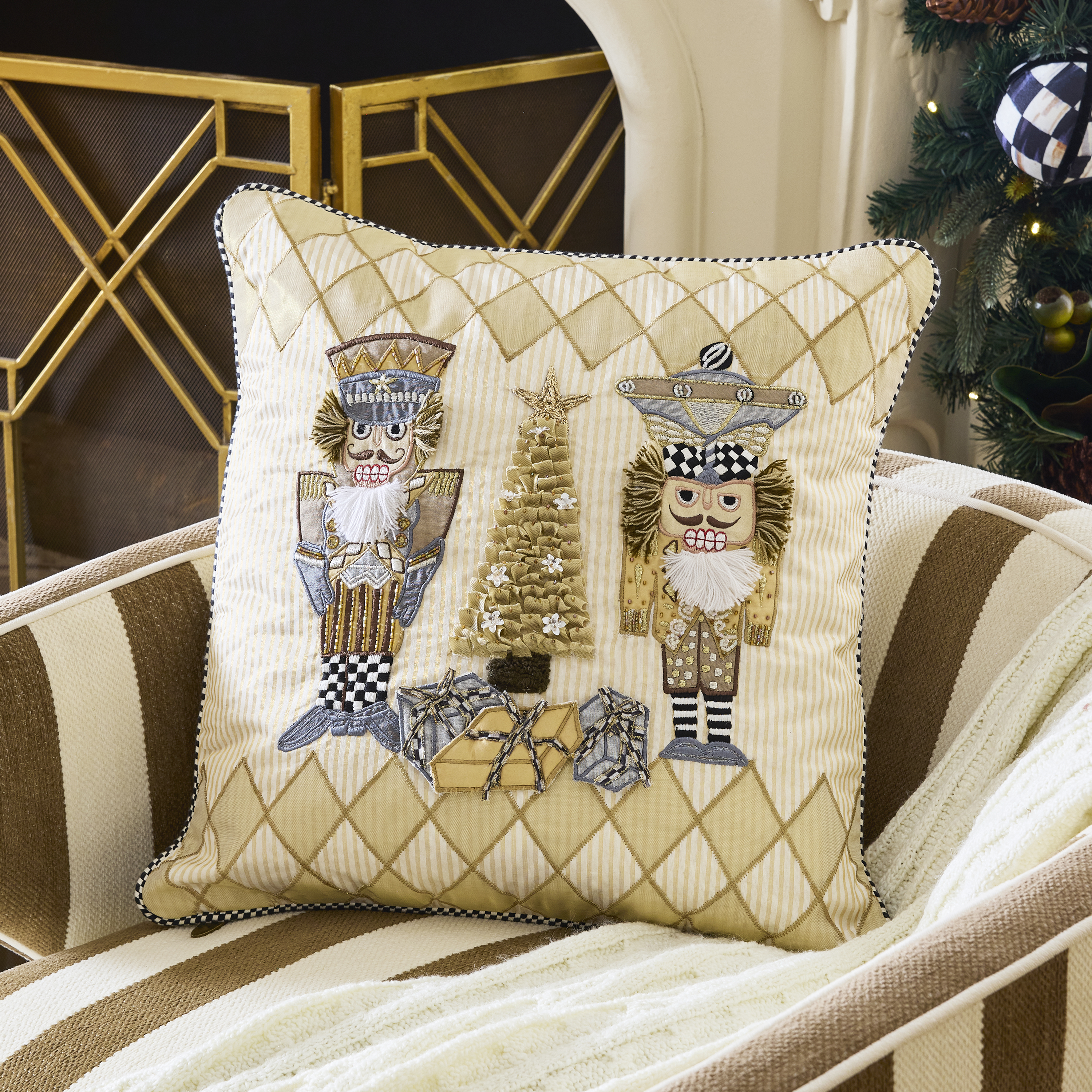 Glam Up Nutcracker Throw Pillow