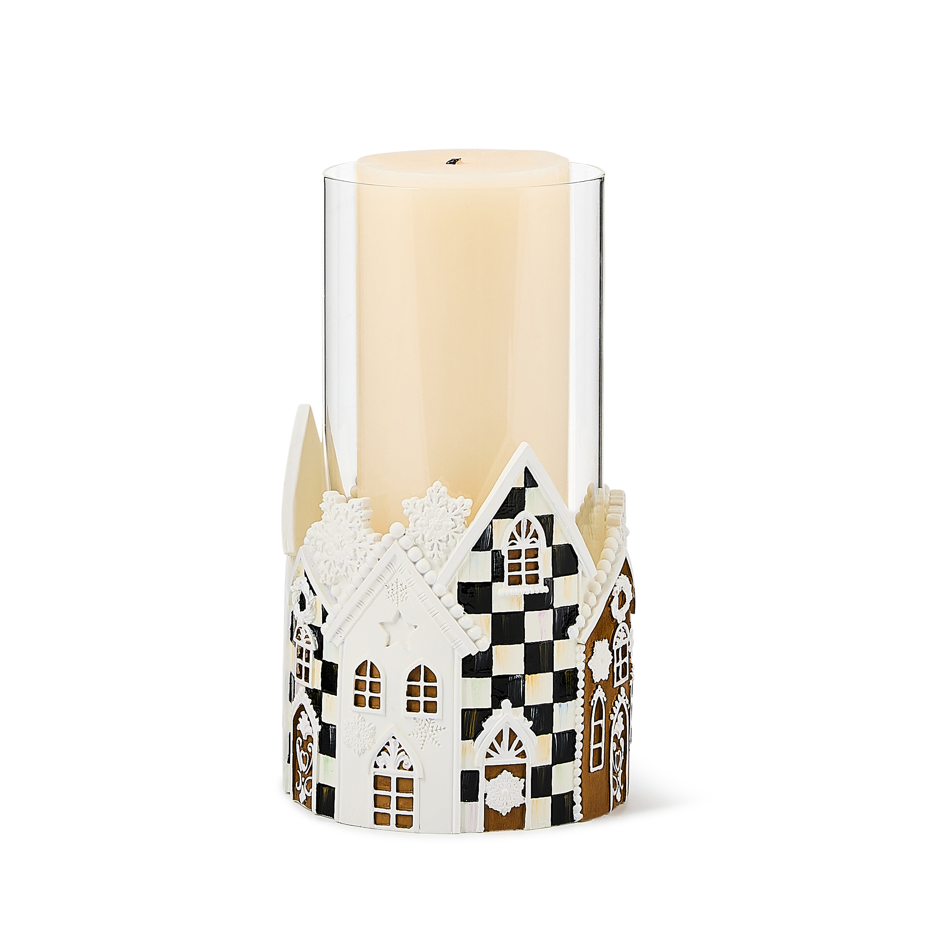Gingerbread Village Pillar Candle Holder