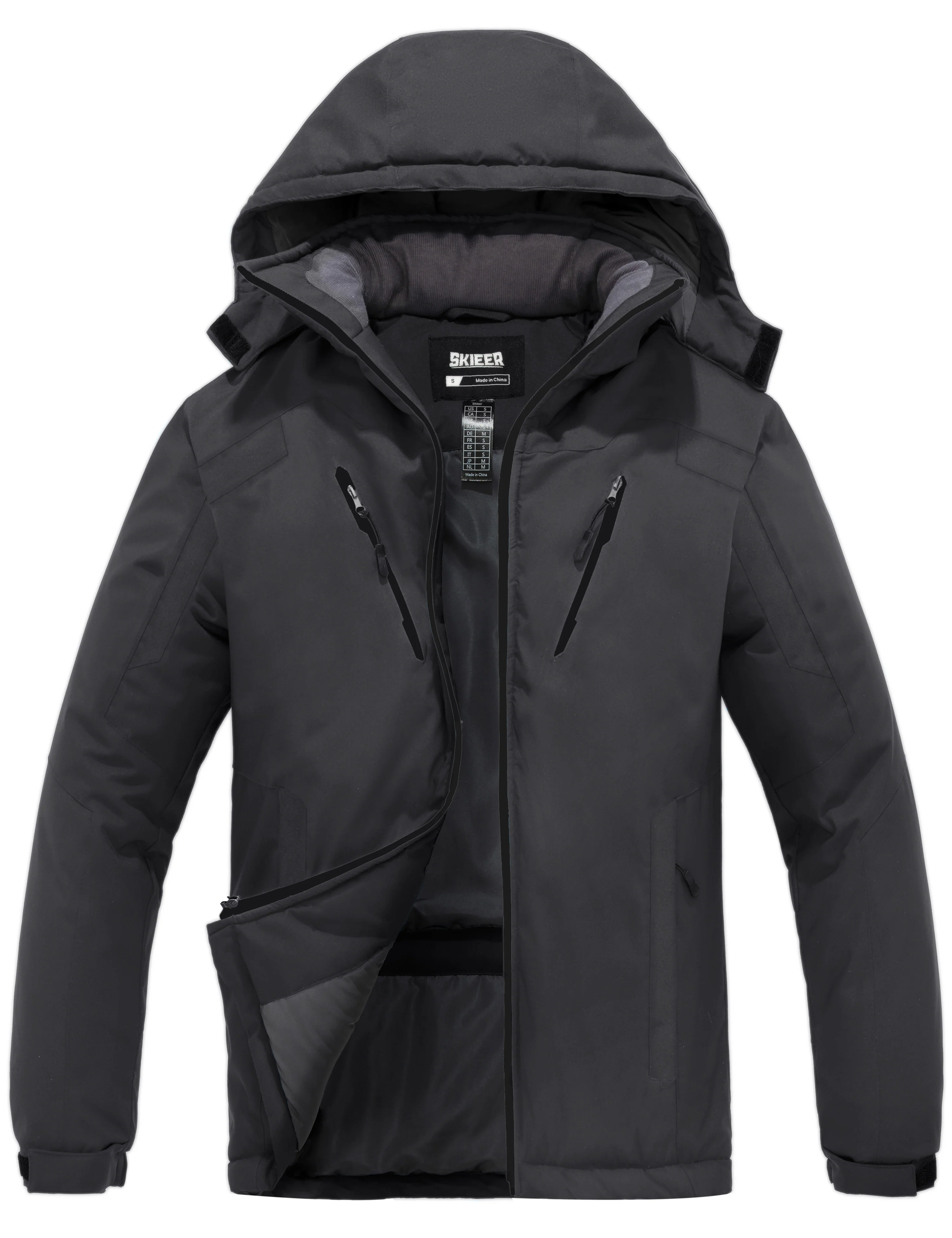 Skieer Men's Waterproof Ski Jacket Winter Snow Coat