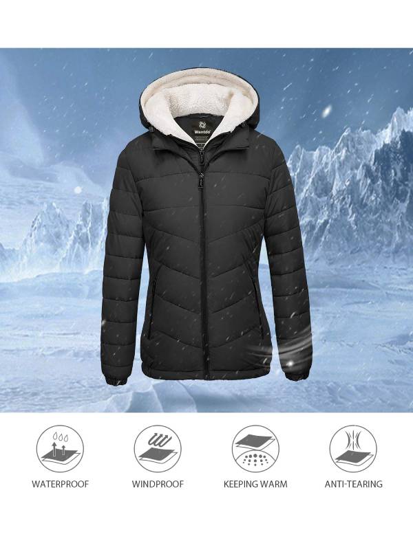 Women's Winter Coats Hooded Windproof Puffer Jacket