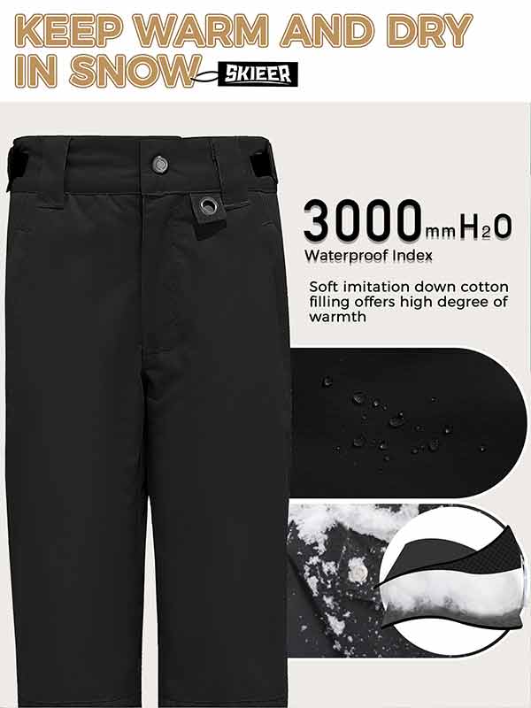 Skieer Girls' Ski Pants Waterproof Winter Warm Insulated pants Windproof Snowboard Pants