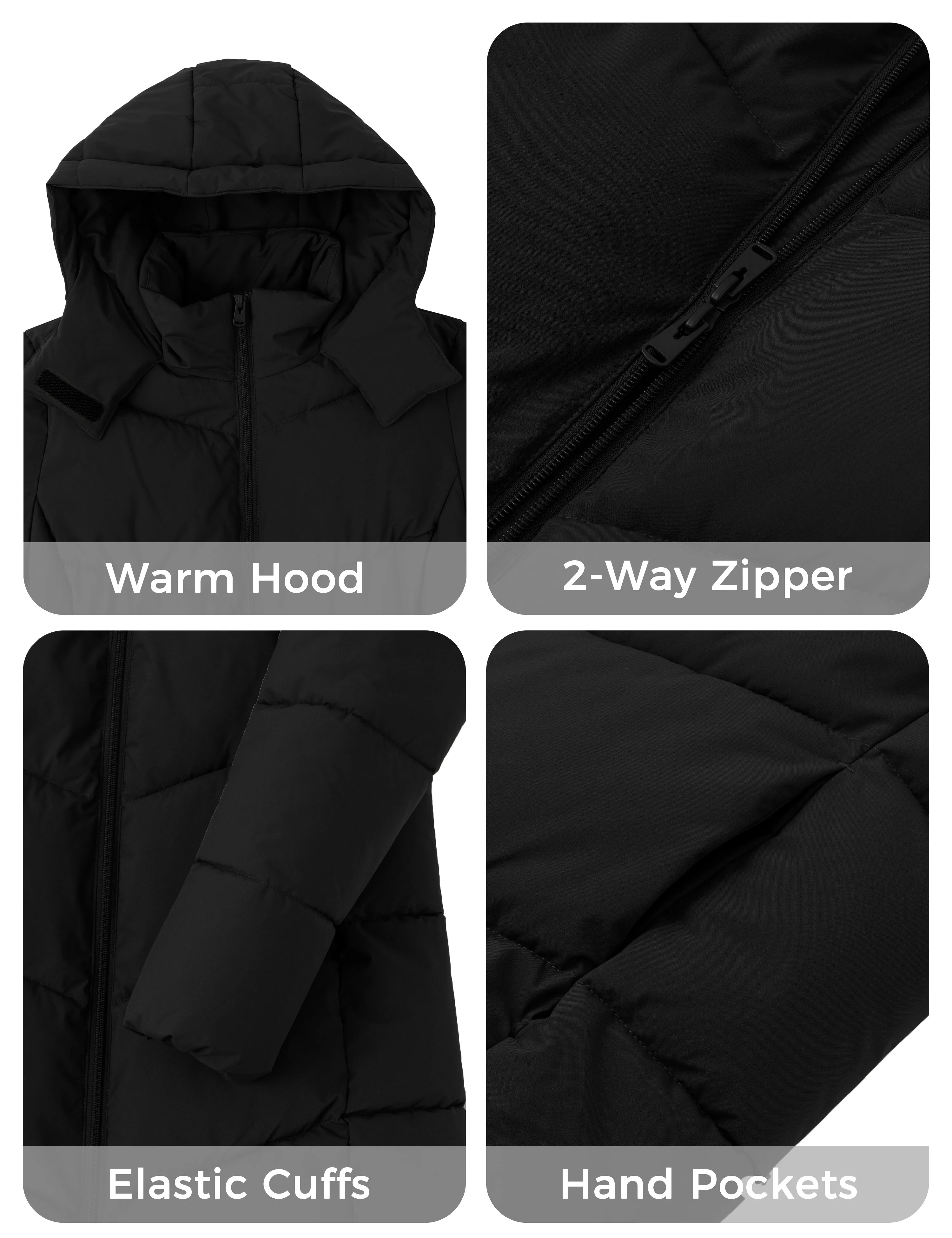 Wantdo Women's Warm Winter Coat Thicken Puffer Jacket