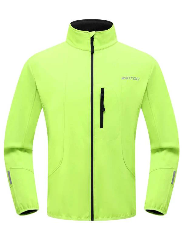 Men's Windproof Running Soft Fleece Jacket Waterproof Breathable
