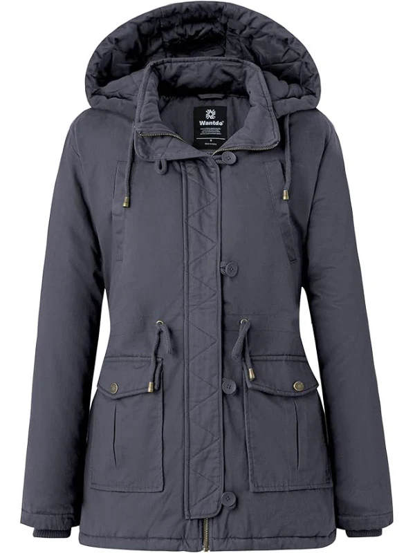 Women's Winter Coat With Detachable Hood Cotton Padded Parka City III