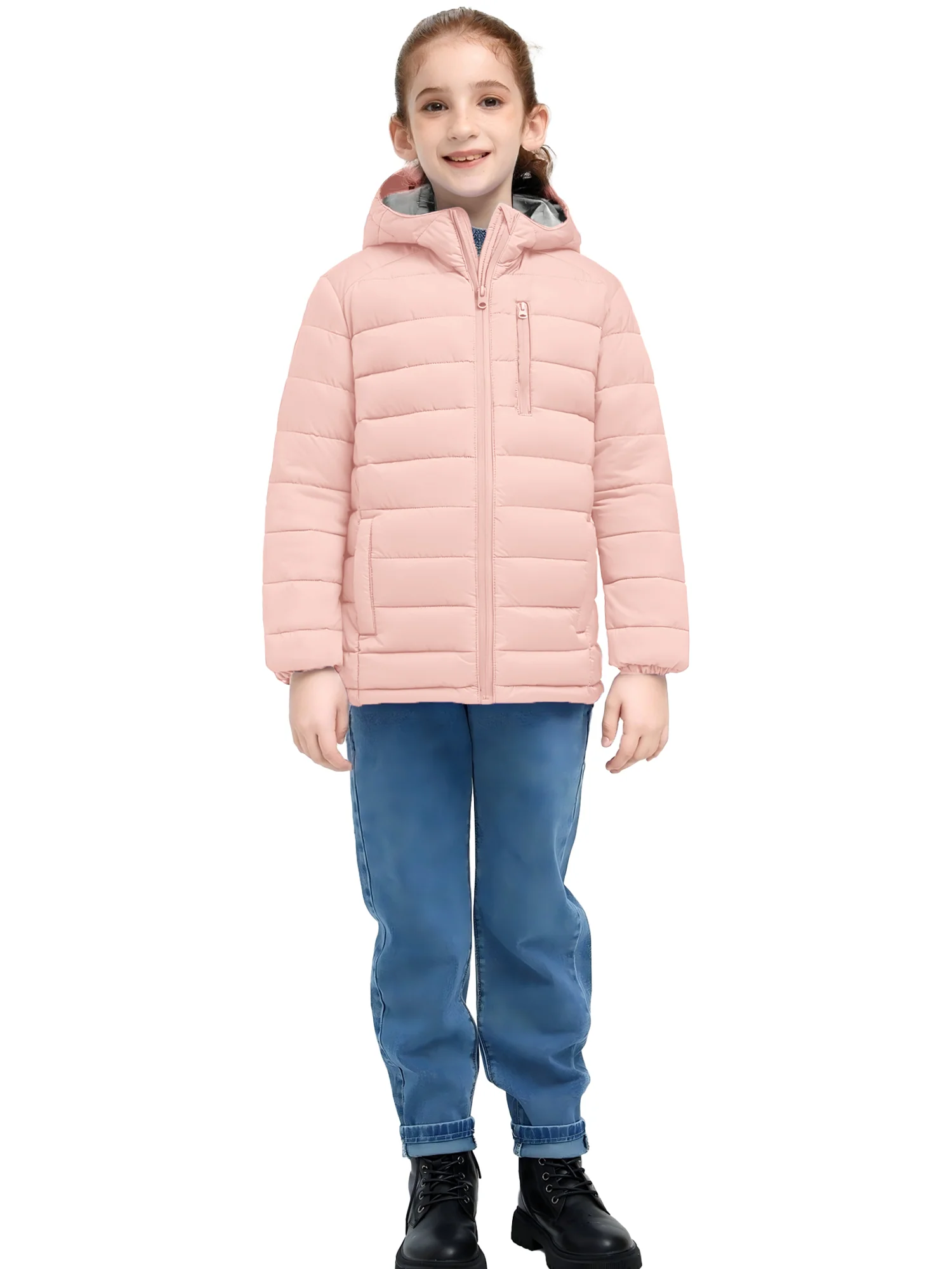 Wantdo girls lightweight winter coat hooded puffer jacket