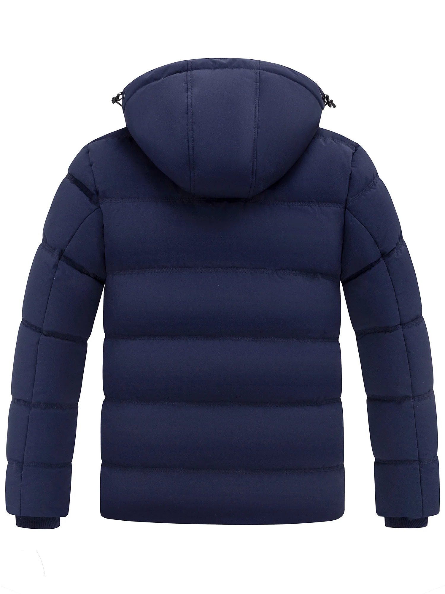 Wantdo Men's Winter Coat Windproof Warm Padded Puffer Parka Jacket with Detachable Hood